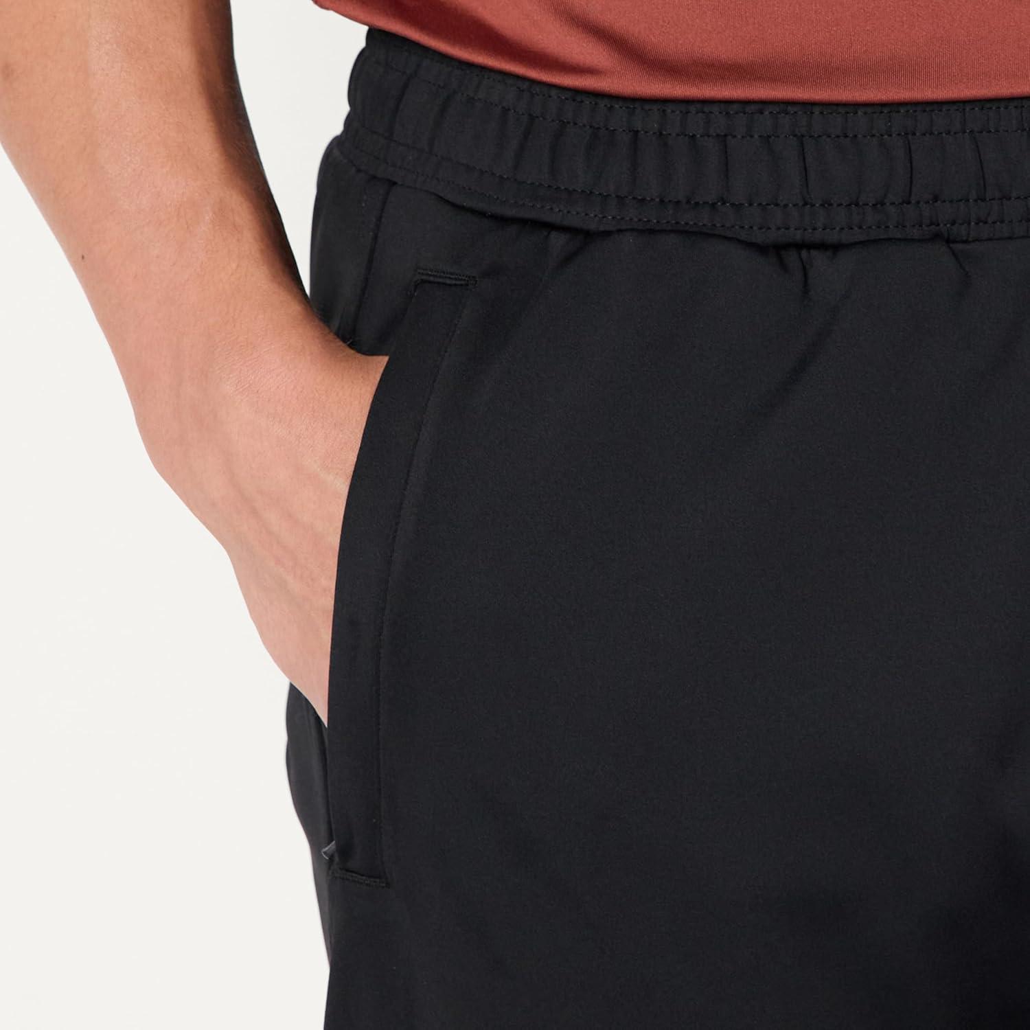 imageAmazon Essentials Mens Athletic Performance Stretch Knit Gym Ankle Length Tapered Training PantBlack