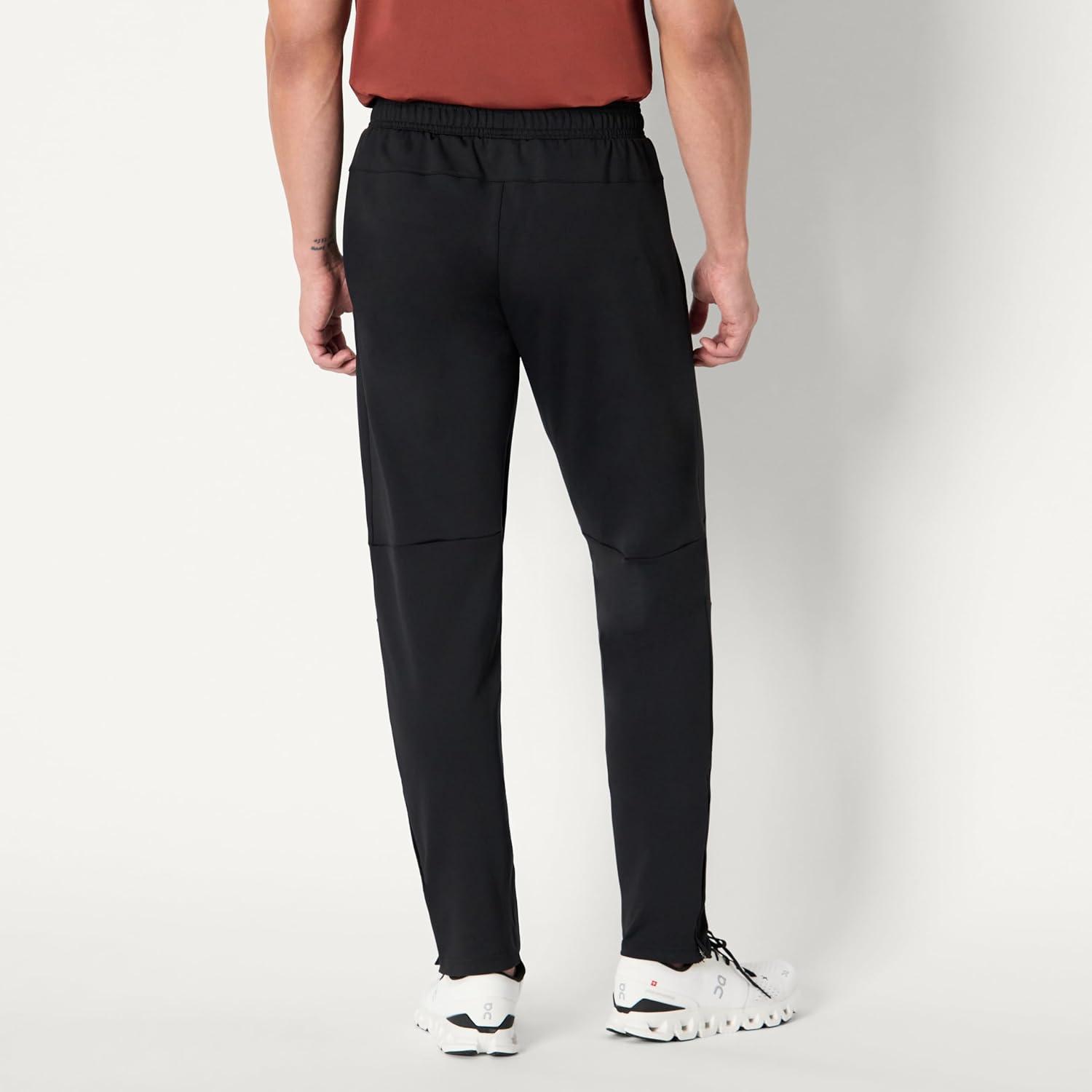 imageAmazon Essentials Mens Athletic Performance Stretch Knit Gym Ankle Length Tapered Training PantBlack