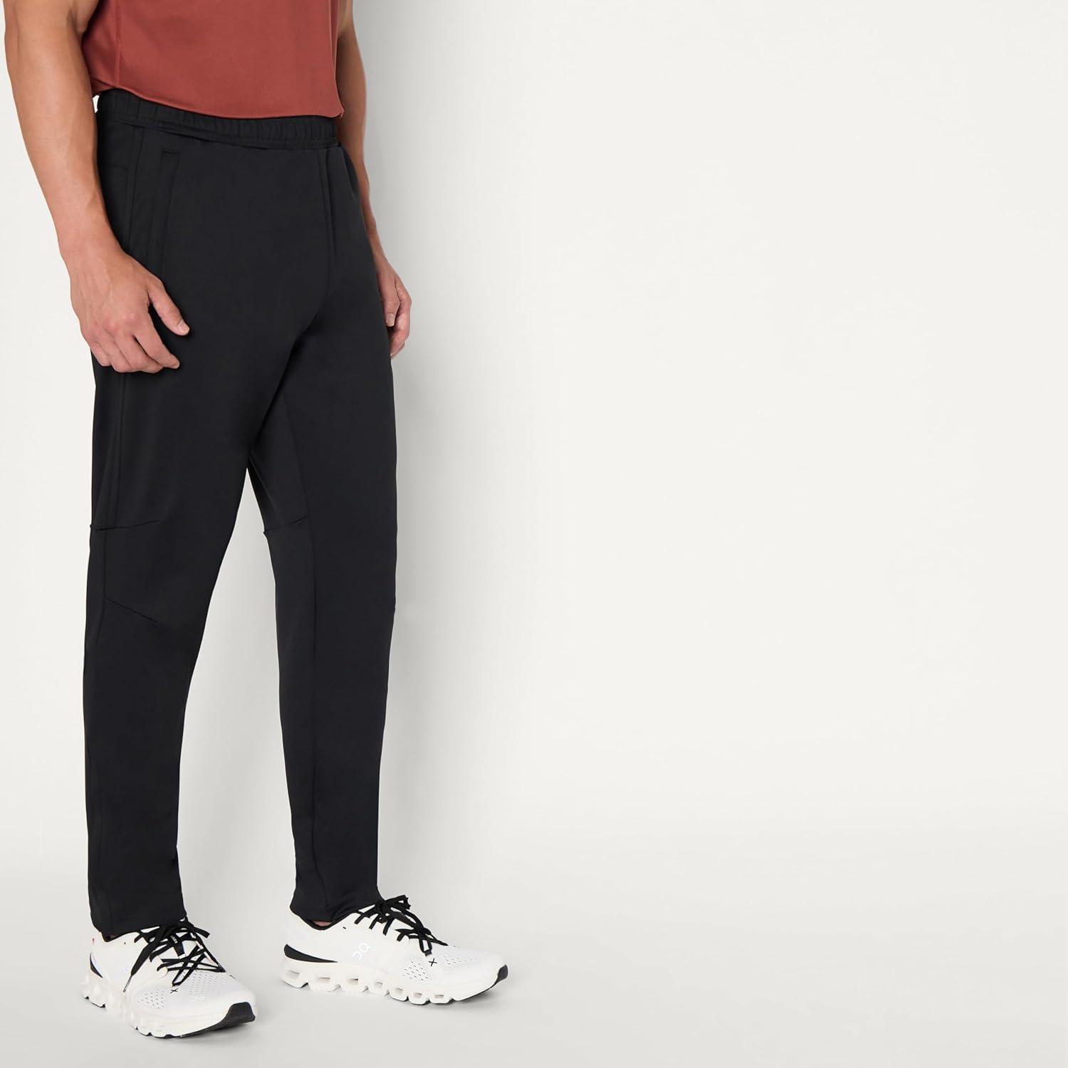 imageAmazon Essentials Mens Athletic Performance Stretch Knit Gym Ankle Length Tapered Training PantBlack