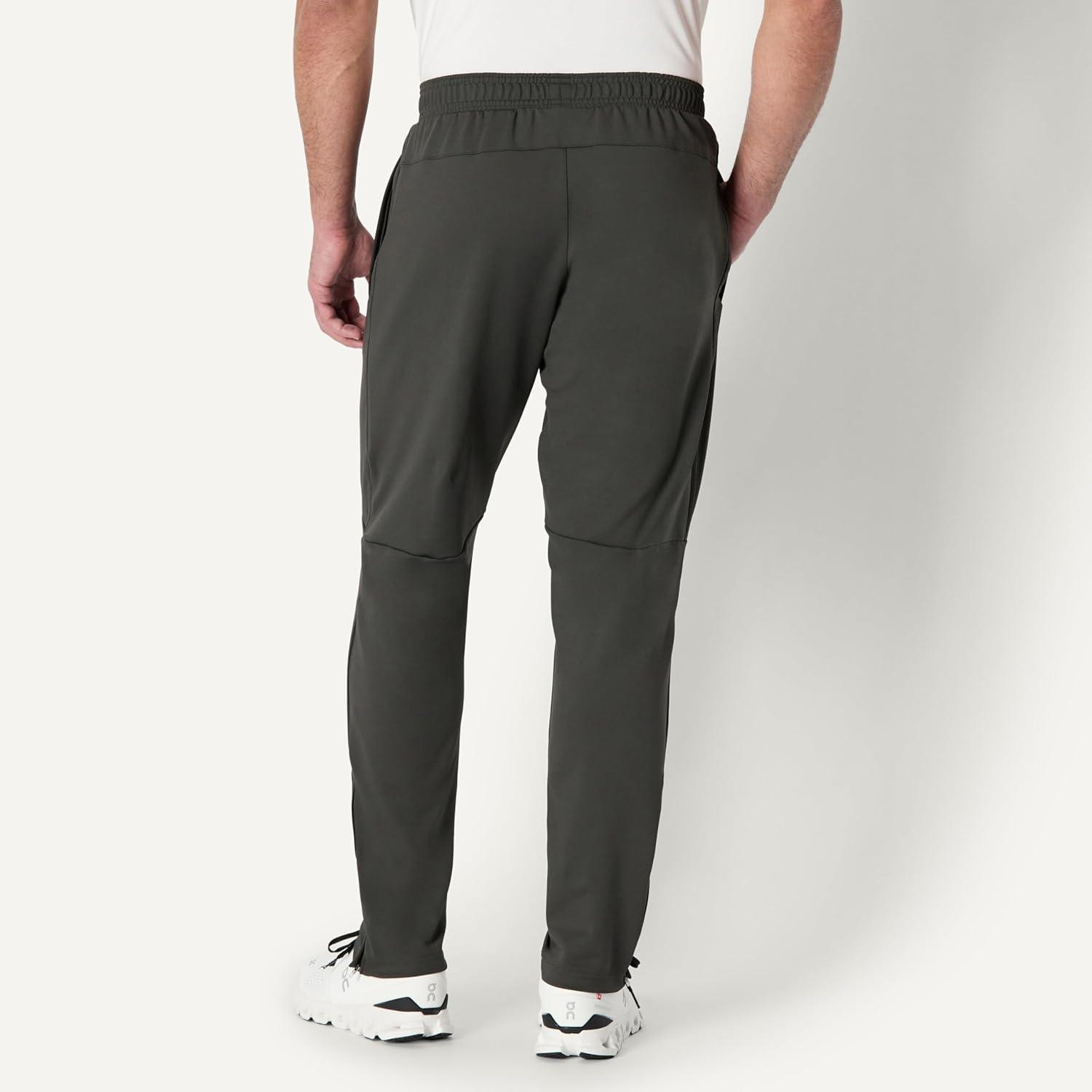 imageAmazon Essentials Mens Athletic Performance Stretch Knit Gym Ankle Length Tapered Training PantCharcoal