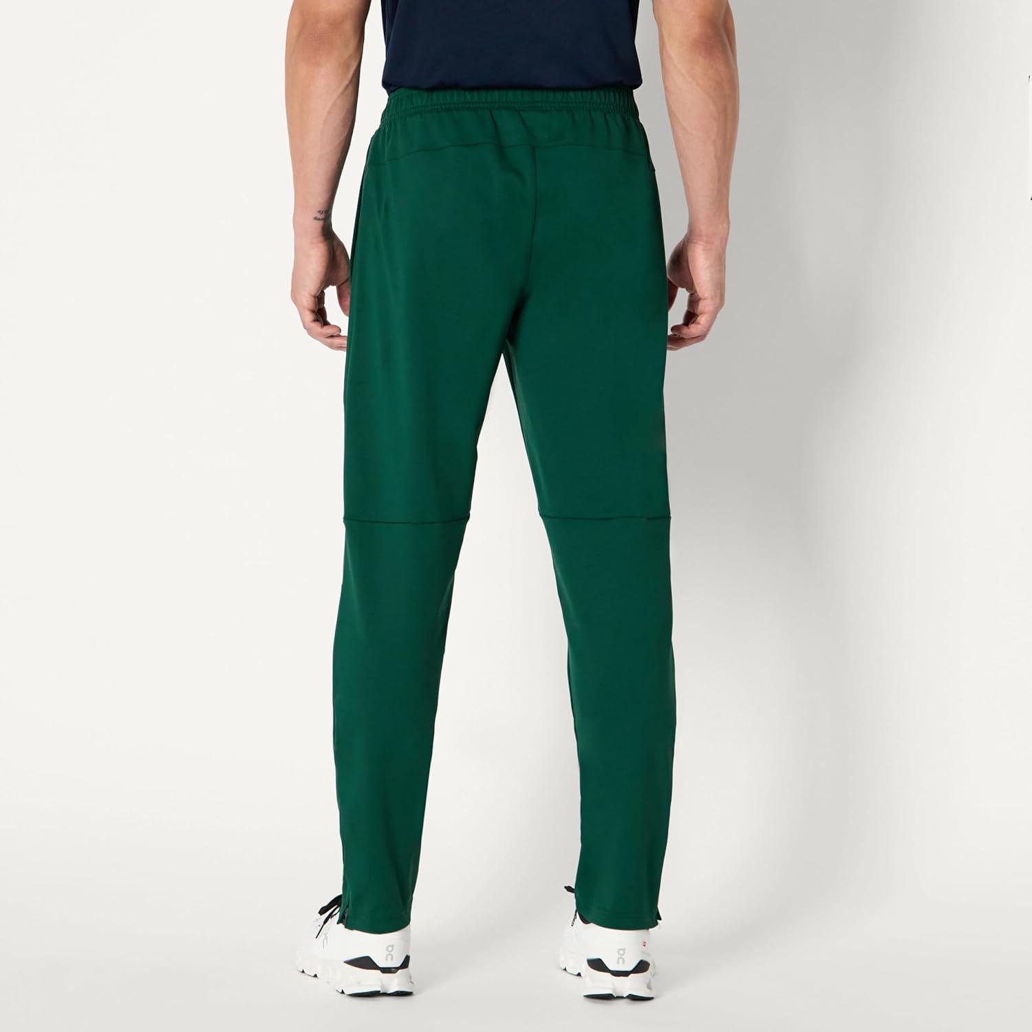 imageAmazon Essentials Mens Athletic Performance Stretch Knit Gym Ankle Length Tapered Training PantDark Green