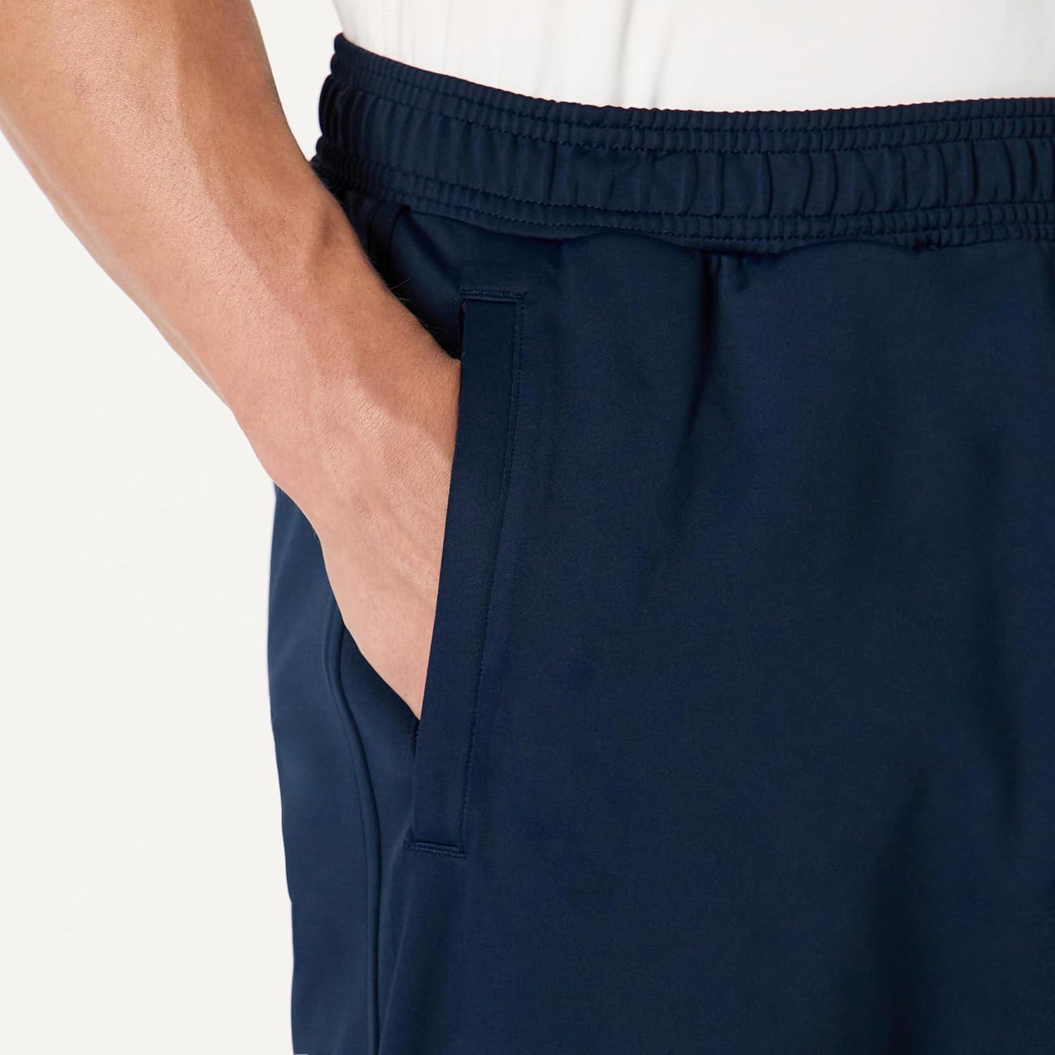 imageAmazon Essentials Mens Athletic Performance Stretch Knit Gym Ankle Length Tapered Training PantNavy