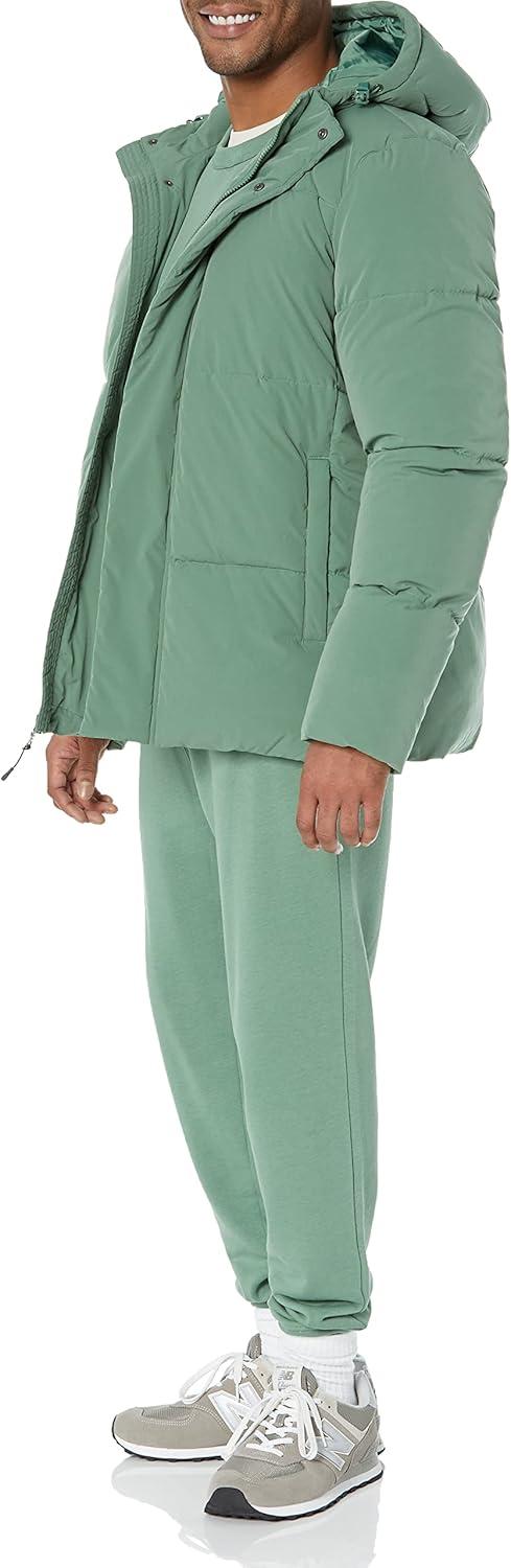 imageAmazon Essentials Mens MidLength Hooded Puffer Coat Available in Big ampamp TallSage Green