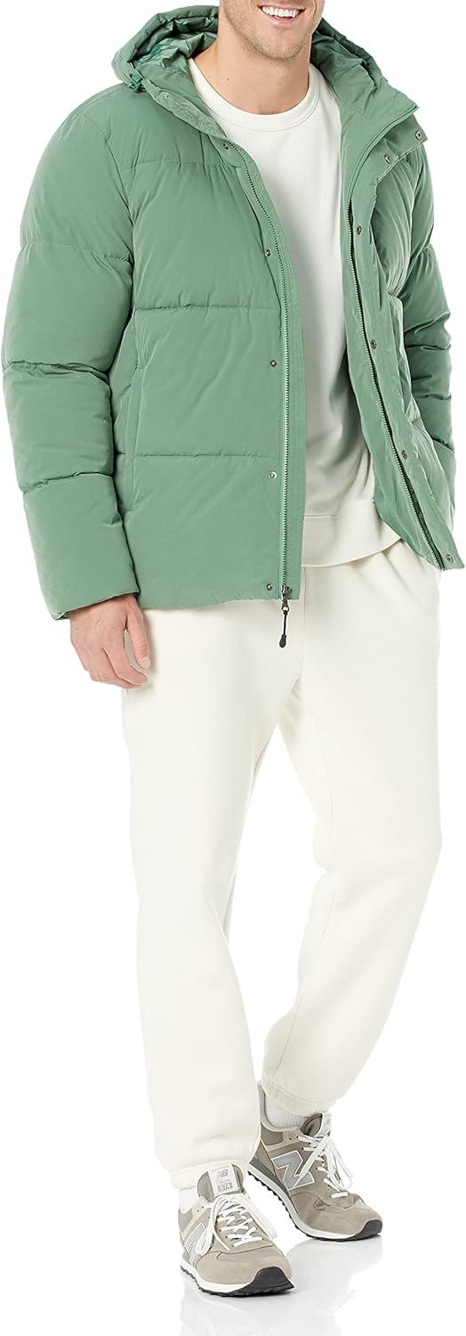 imageAmazon Essentials Mens MidLength Hooded Puffer Coat Available in Big ampamp TallSage Green