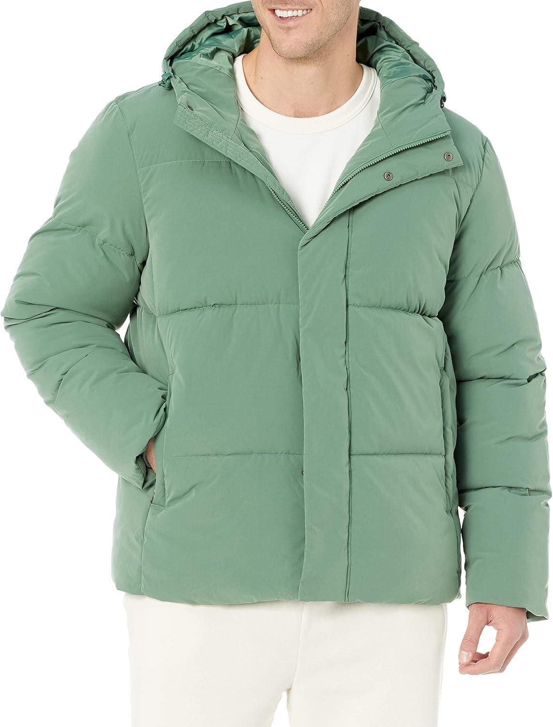 imageAmazon Essentials Mens MidLength Hooded Puffer Coat Available in Big ampamp TallSage Green