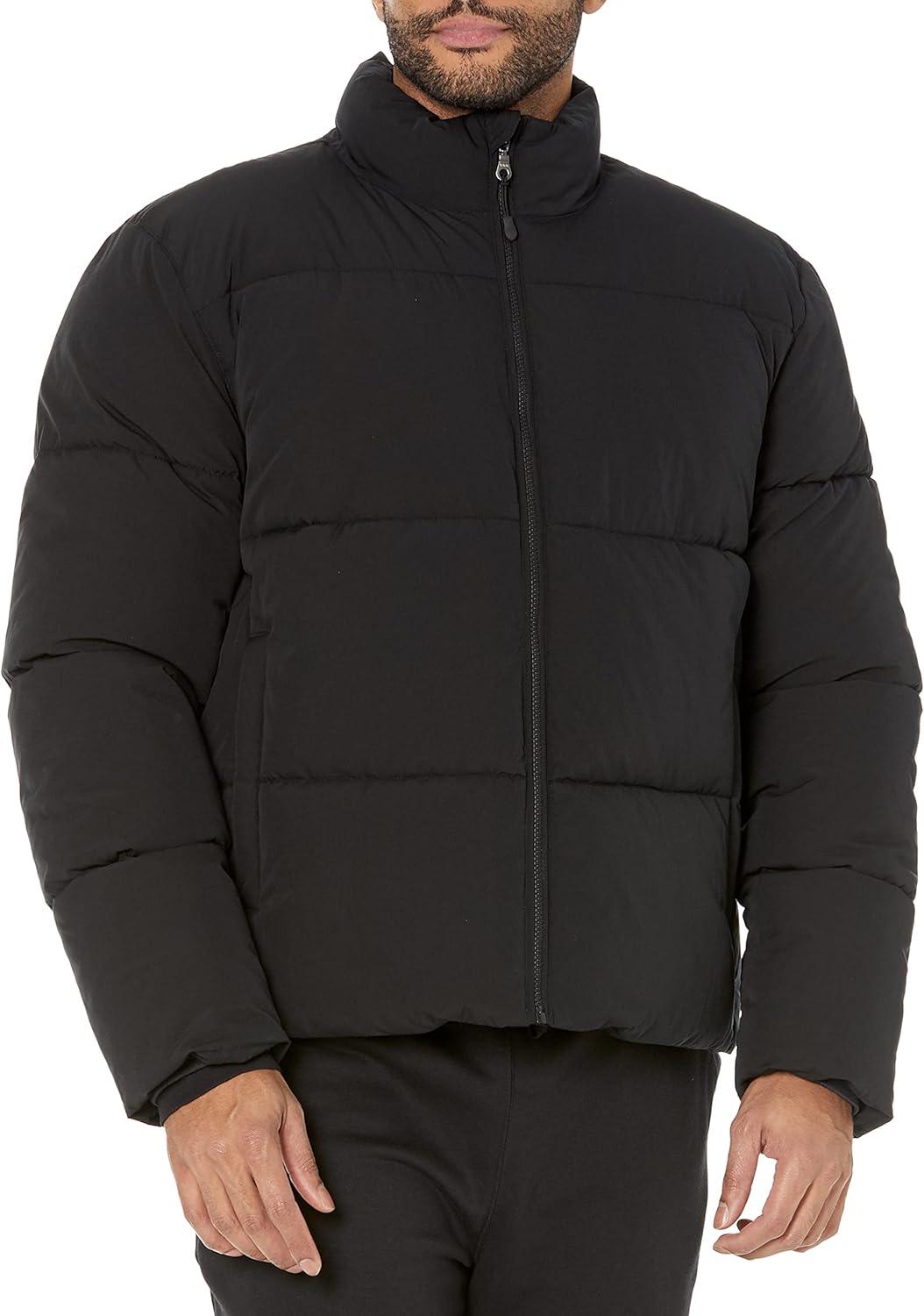 imageAmazon Essentials Mens Mock Neck Heavyweight Puffer Coat Available in Big ampamp TallBlack