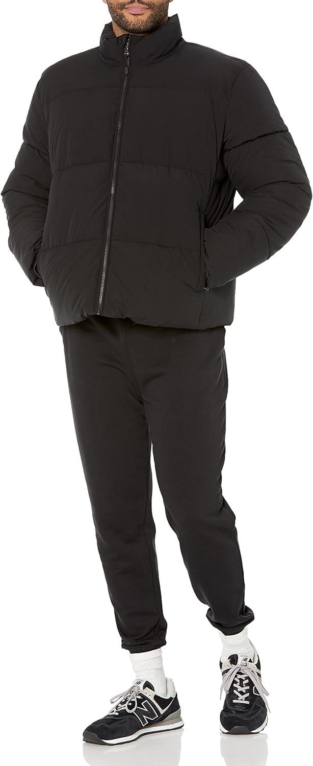 imageAmazon Essentials Mens Mock Neck Heavyweight Puffer Coat Available in Big ampamp TallBlack