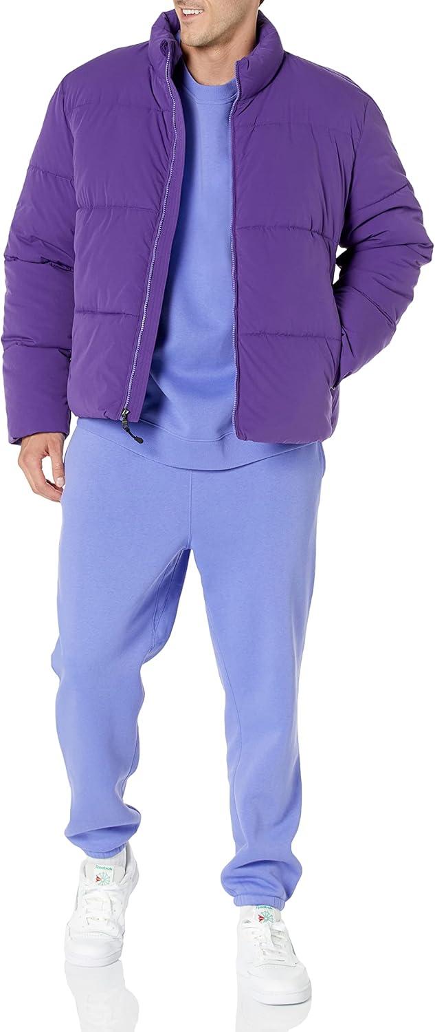 imageAmazon Essentials Mens Mock Neck Heavyweight Puffer Coat Available in Big ampamp TallPurple