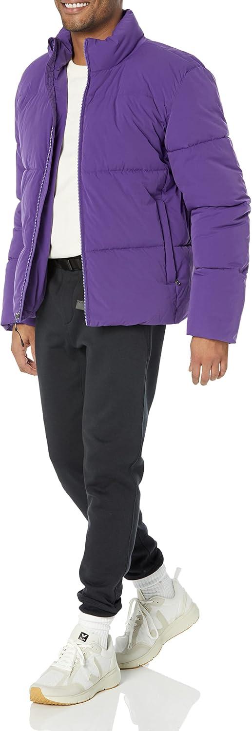 imageAmazon Essentials Mens Mock Neck Heavyweight Puffer Coat Available in Big ampamp TallPurple