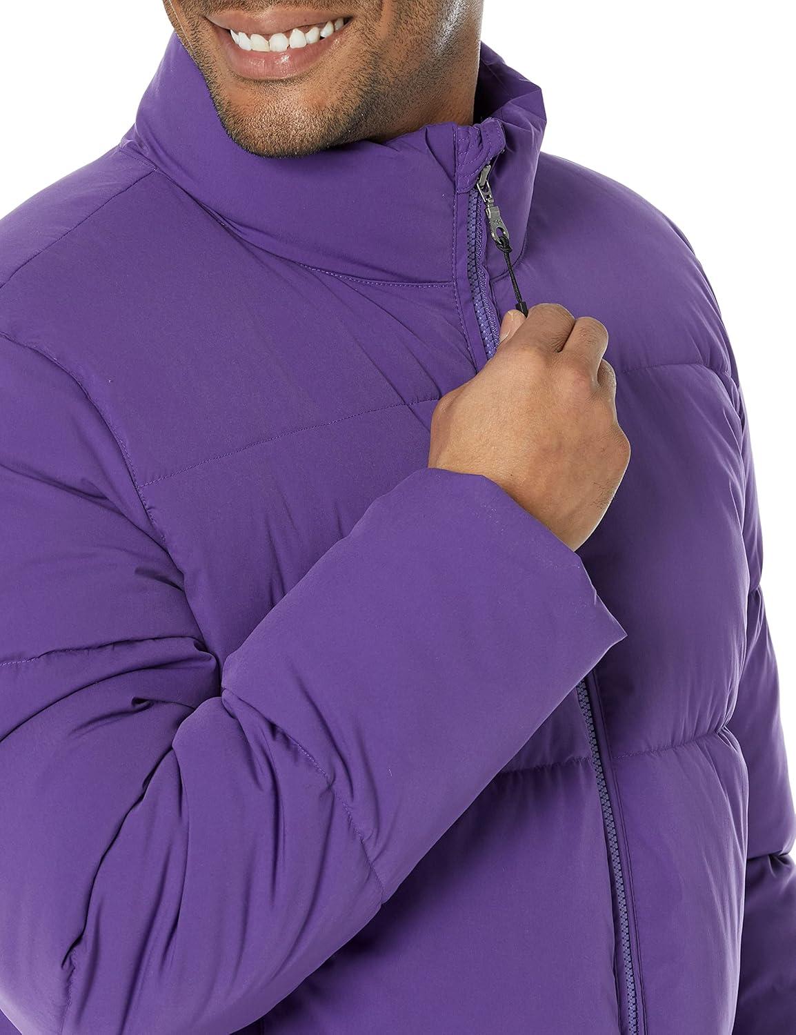 imageAmazon Essentials Mens Mock Neck Heavyweight Puffer Coat Available in Big ampamp TallPurple
