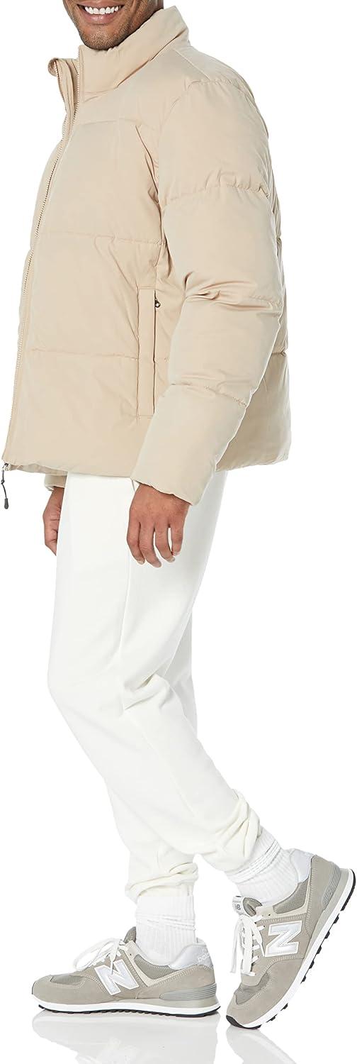 imageAmazon Essentials Mens Mock Neck Heavyweight Puffer Coat Available in Big ampamp TallTan