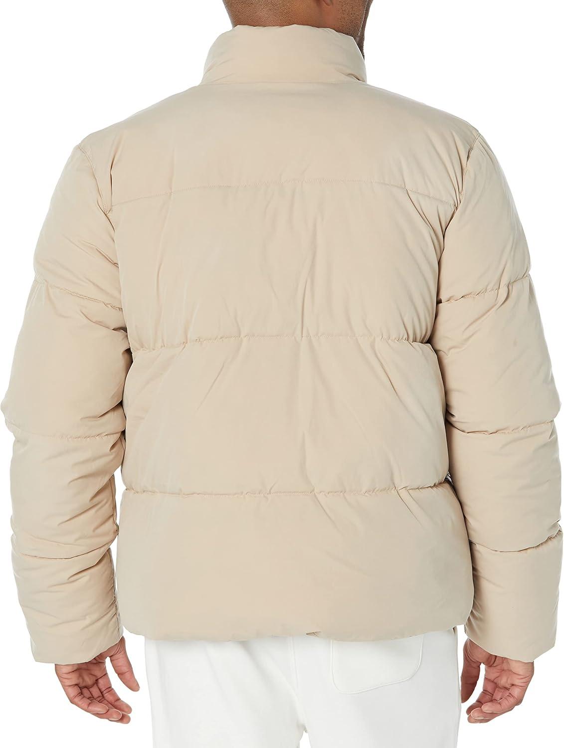 imageAmazon Essentials Mens Mock Neck Heavyweight Puffer Coat Available in Big ampamp TallTan
