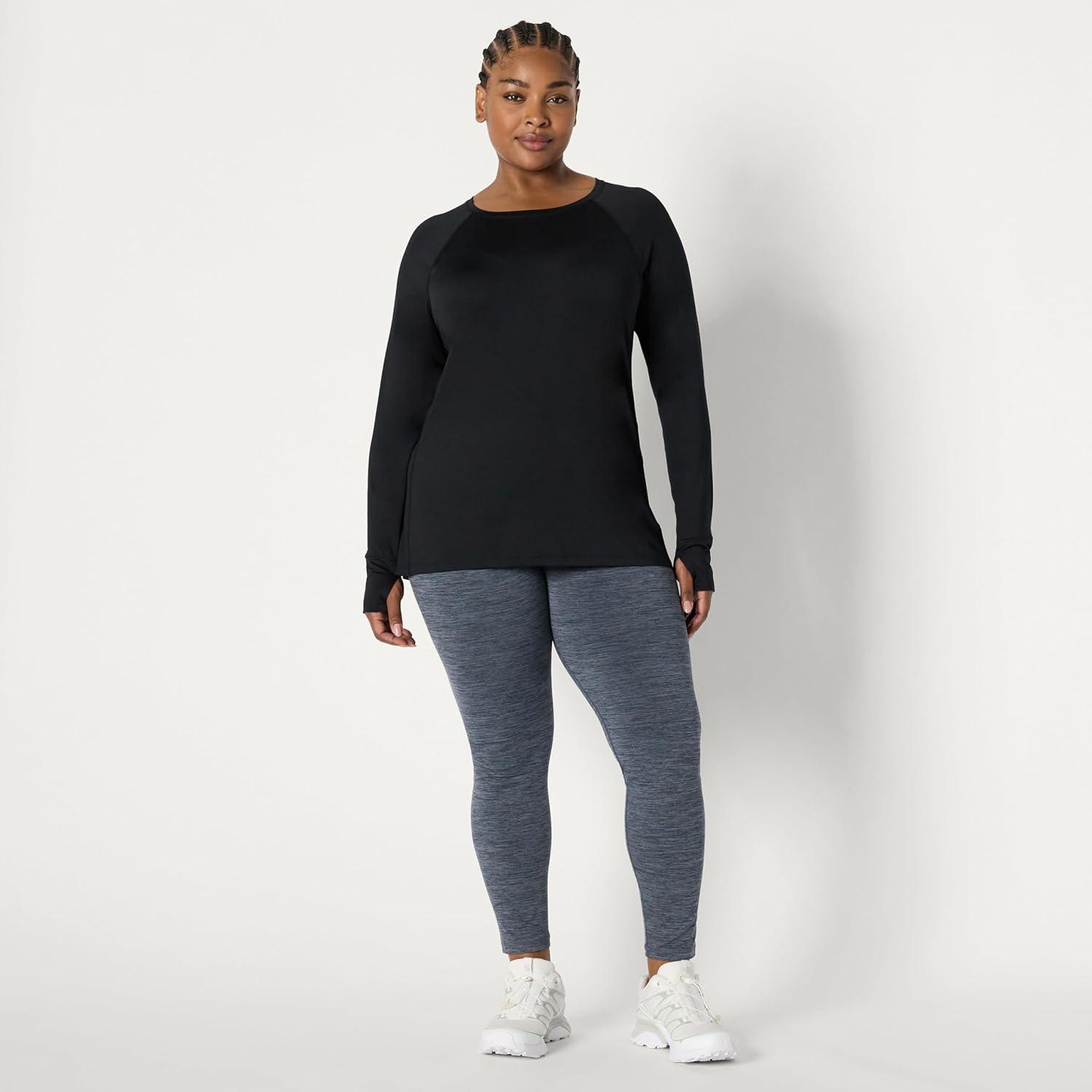 imageAmazon Essentials Womens Active Quick Dry Tech Stretch Lightweight LongSleeve TShirt Available in Plus SizeBlack