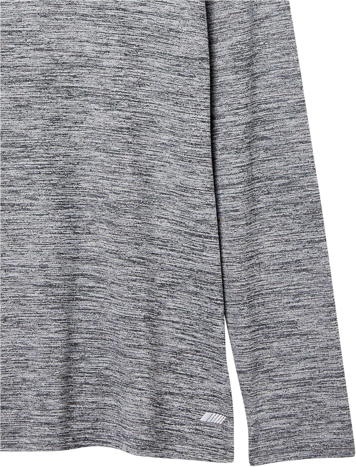 imageAmazon Essentials Womens Active Quick Dry Tech Stretch Lightweight LongSleeve TShirt Available in Plus SizeBlack Heather