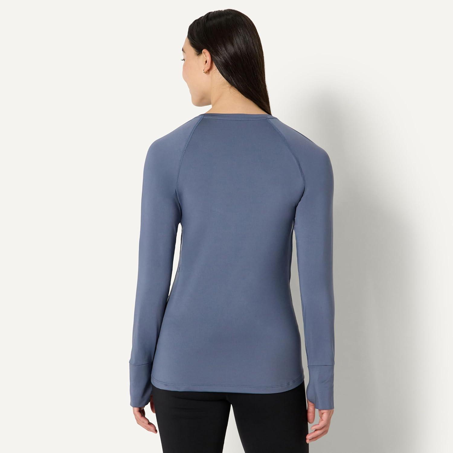 imageAmazon Essentials Womens Active Quick Dry Tech Stretch Lightweight LongSleeve TShirt Available in Plus SizeSlate Grey