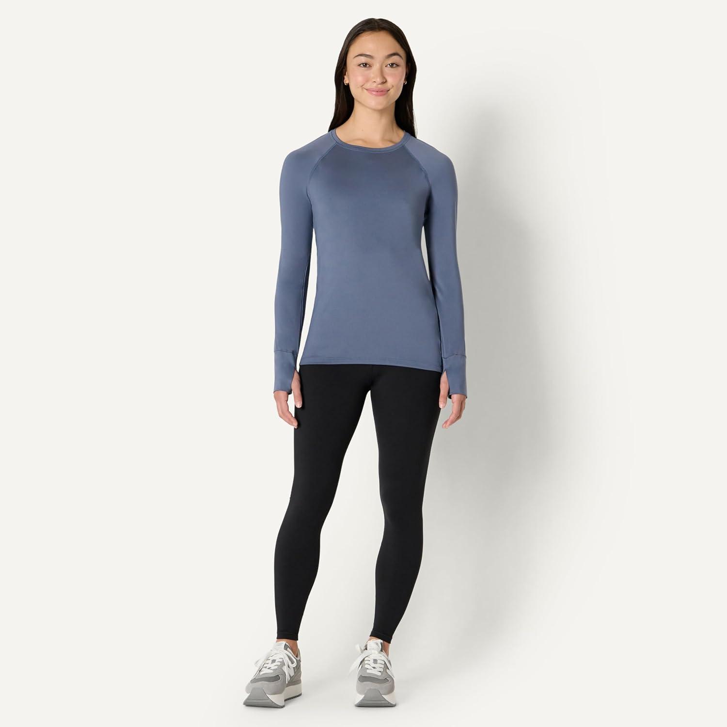 imageAmazon Essentials Womens Active Quick Dry Tech Stretch Lightweight LongSleeve TShirt Available in Plus SizeSlate Grey