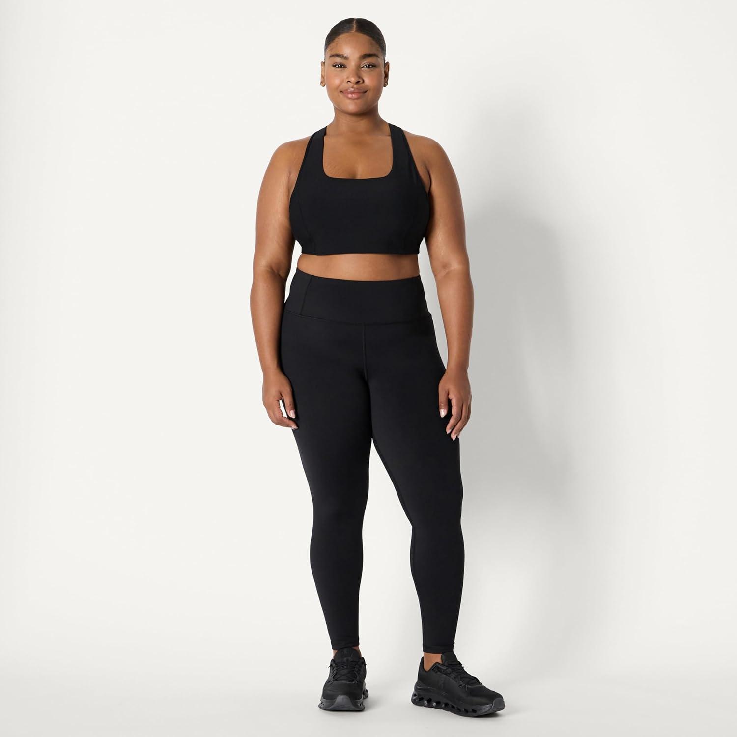 imageAmazon Essentials Womens Active Total Train High Waist 275quot Inseam Full Length Gym Workout LeggingsBlack