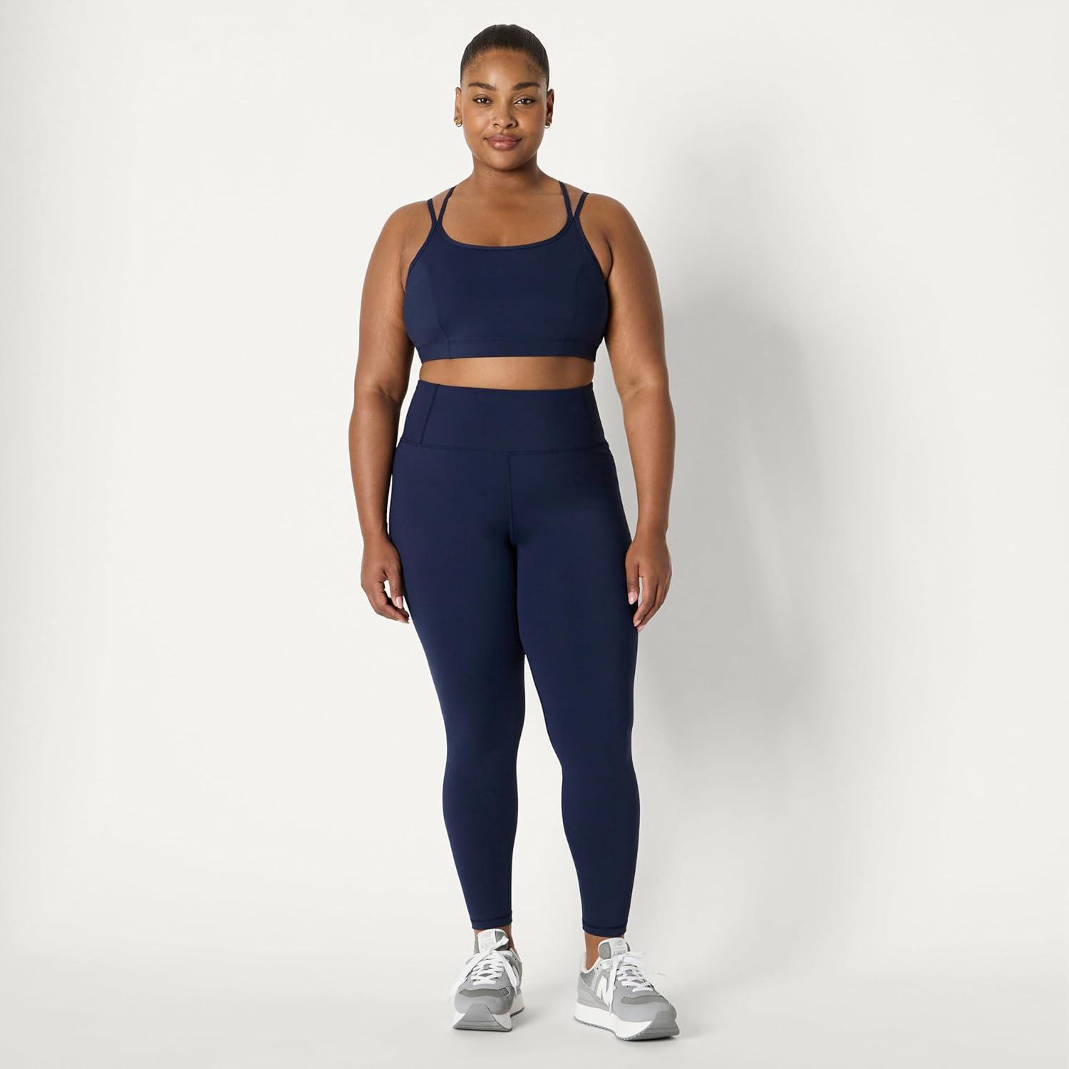 imageAmazon Essentials Womens Active Total Train High Waist 275quot Inseam Full Length Gym Workout LeggingsNavy