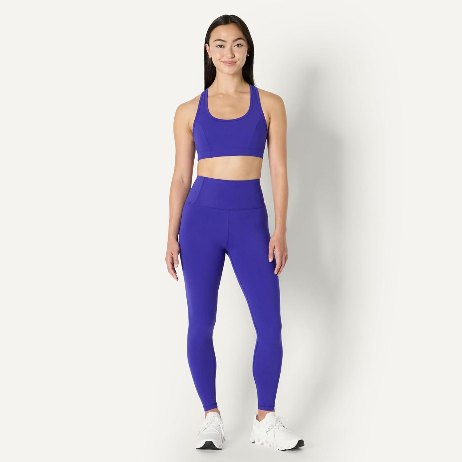 imageAmazon Essentials Womens Active Total Train High Waist 275quot Inseam Full Length Gym Workout LeggingsRoyal Blue