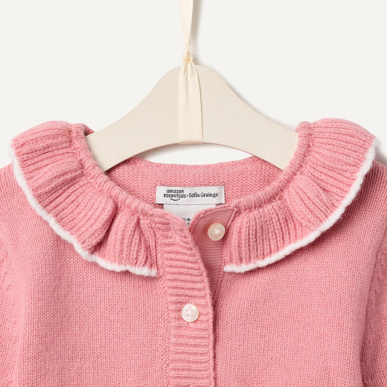 imageAmazon Essentials x Sofia Grainge Babies Toddlers and Girls Cardigan SweaterBlush