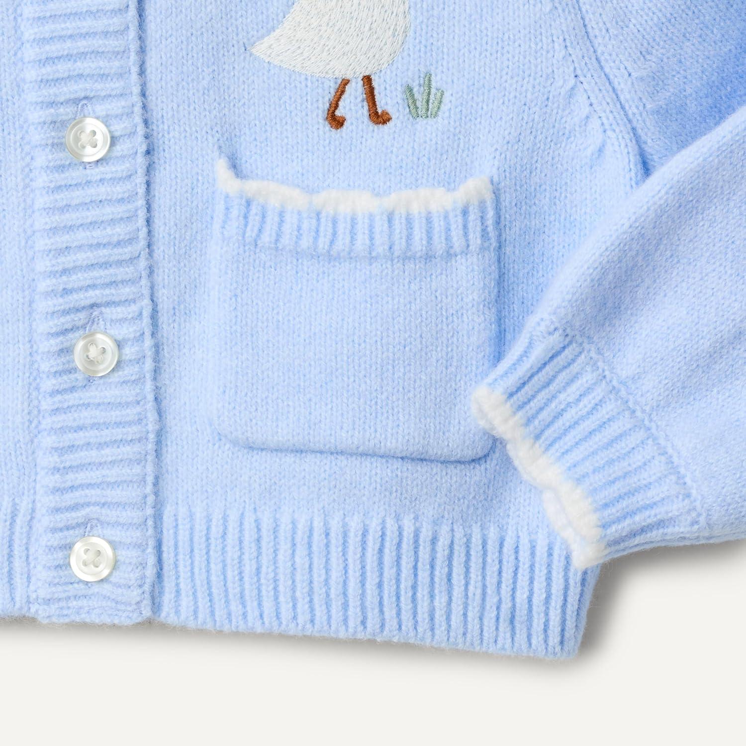 imageAmazon Essentials x Sofia Grainge Babies Toddlers and Girls Cardigan SweaterLight Blue Goose