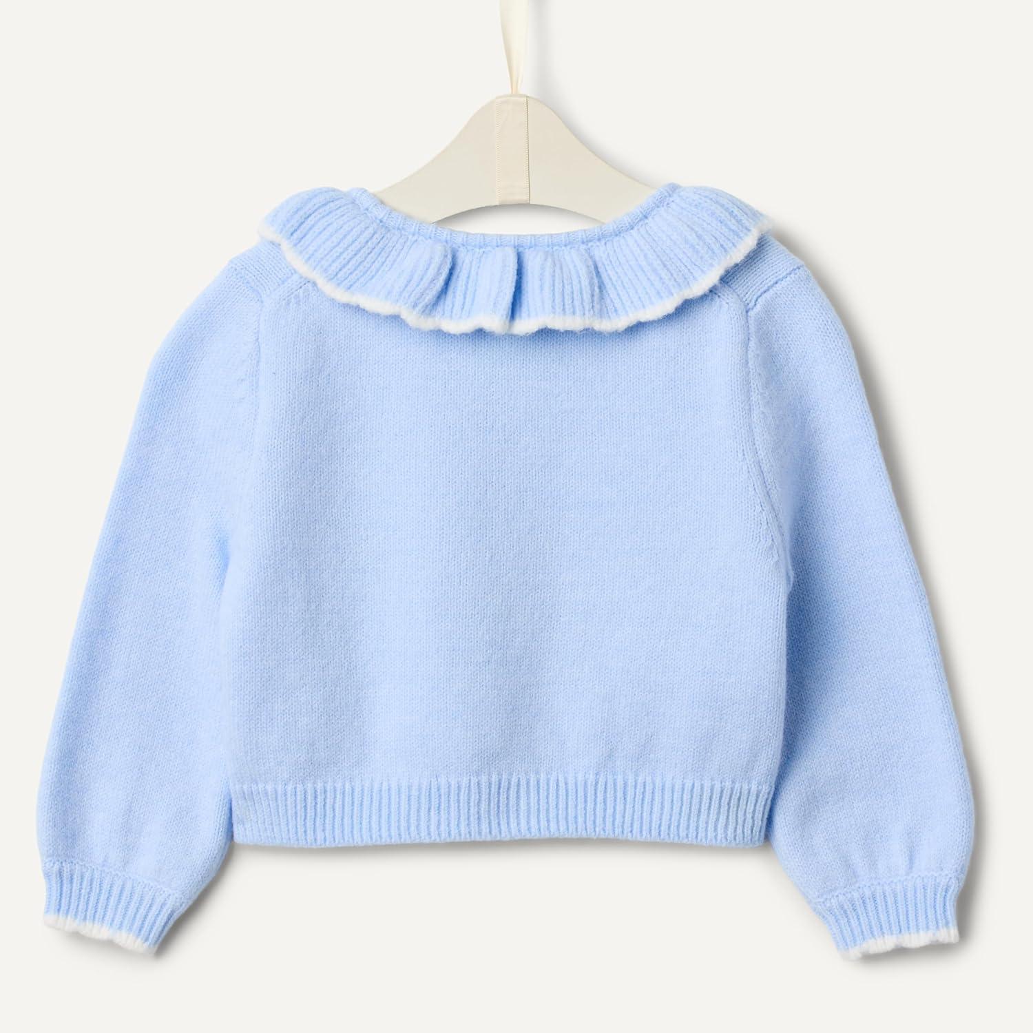 imageAmazon Essentials x Sofia Grainge Babies Toddlers and Girls Cardigan SweaterLight Blue Goose