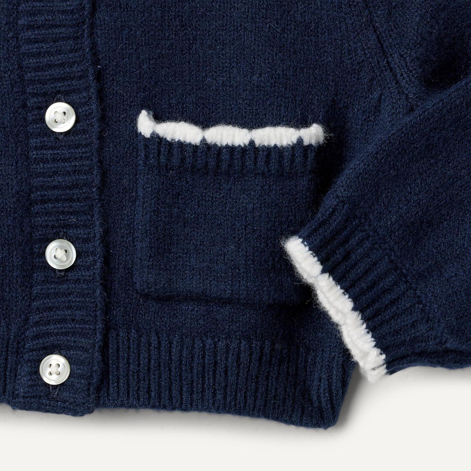 imageAmazon Essentials x Sofia Grainge Babies Toddlers and Girls Cardigan SweaterNavy