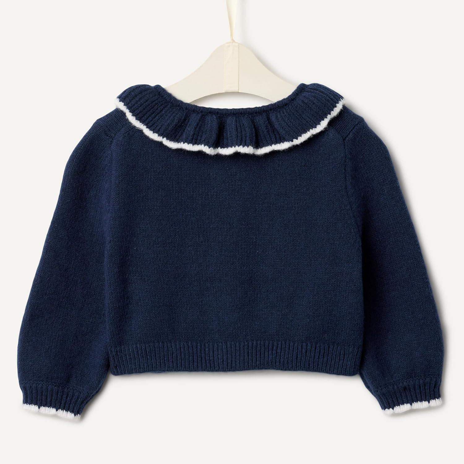 imageAmazon Essentials x Sofia Grainge Babies Toddlers and Girls Cardigan SweaterNavy