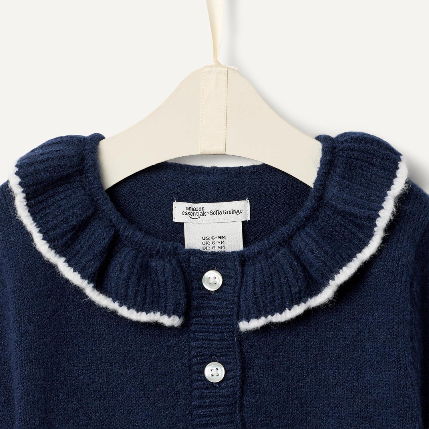 imageAmazon Essentials x Sofia Grainge Babies Toddlers and Girls Cardigan SweaterNavy