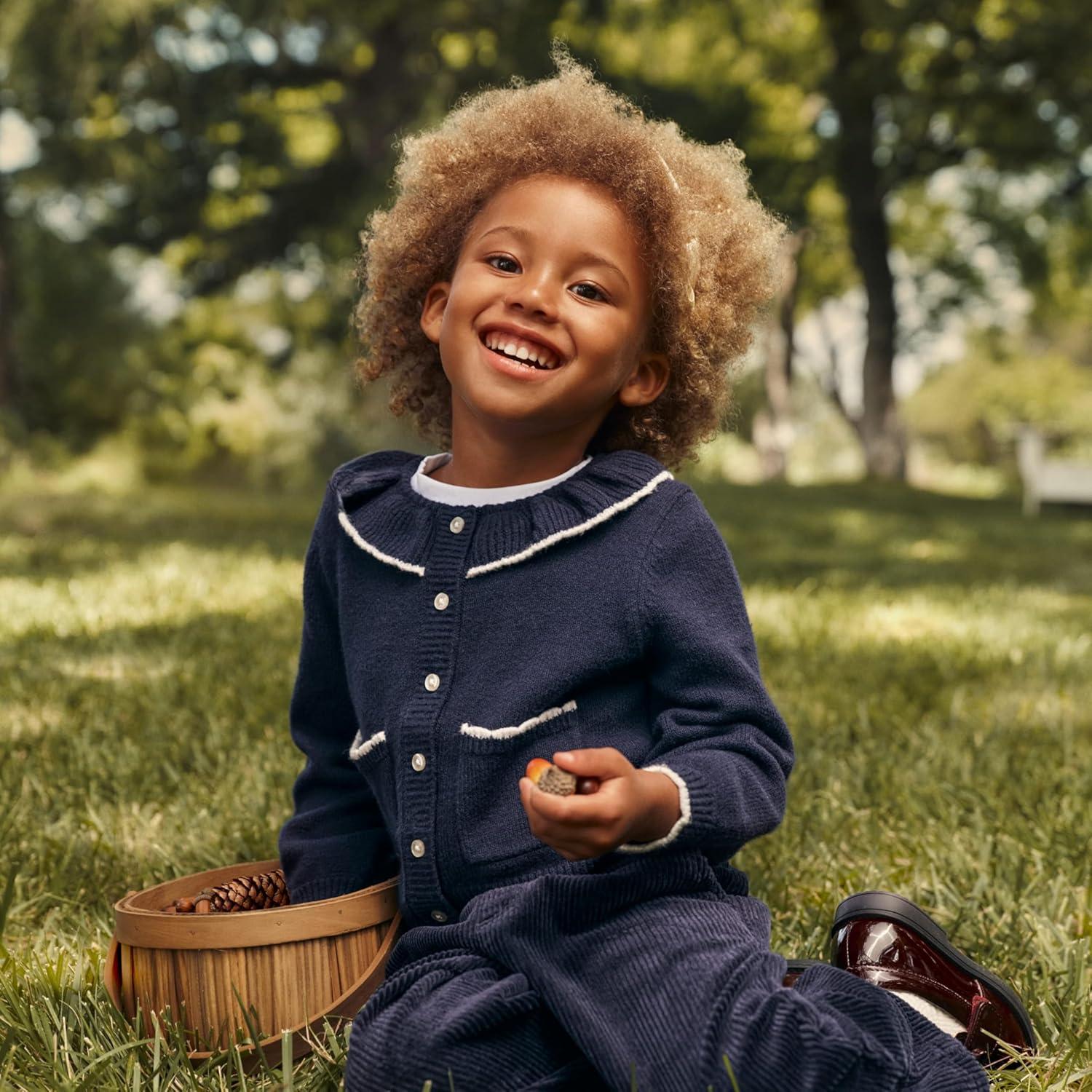 imageAmazon Essentials x Sofia Grainge Babies Toddlers and Girls Cardigan SweaterNavy