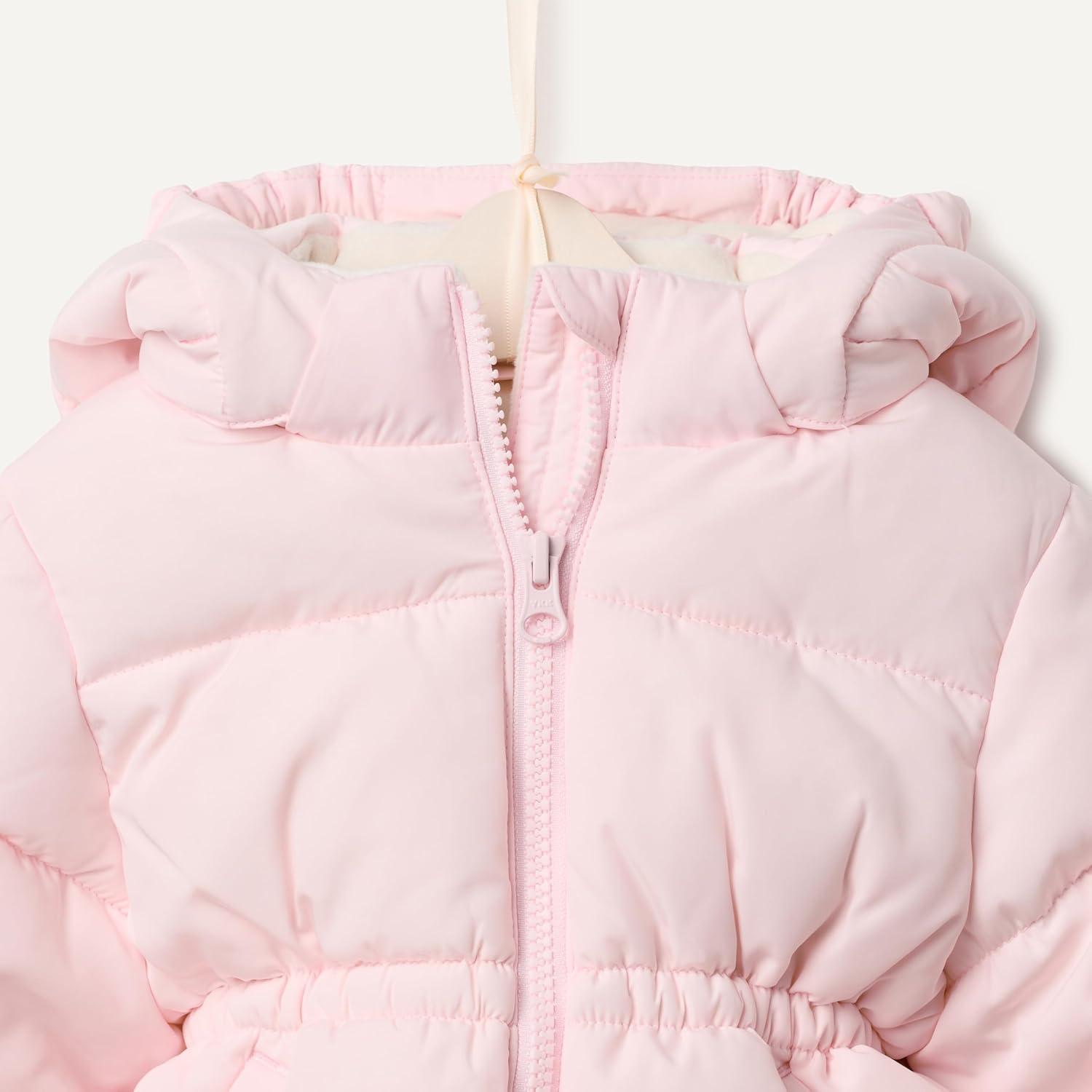 imageAmazon Essentials x Sofia Grainge Girls WaterResistant Hooded Puffer JacketPale Pink