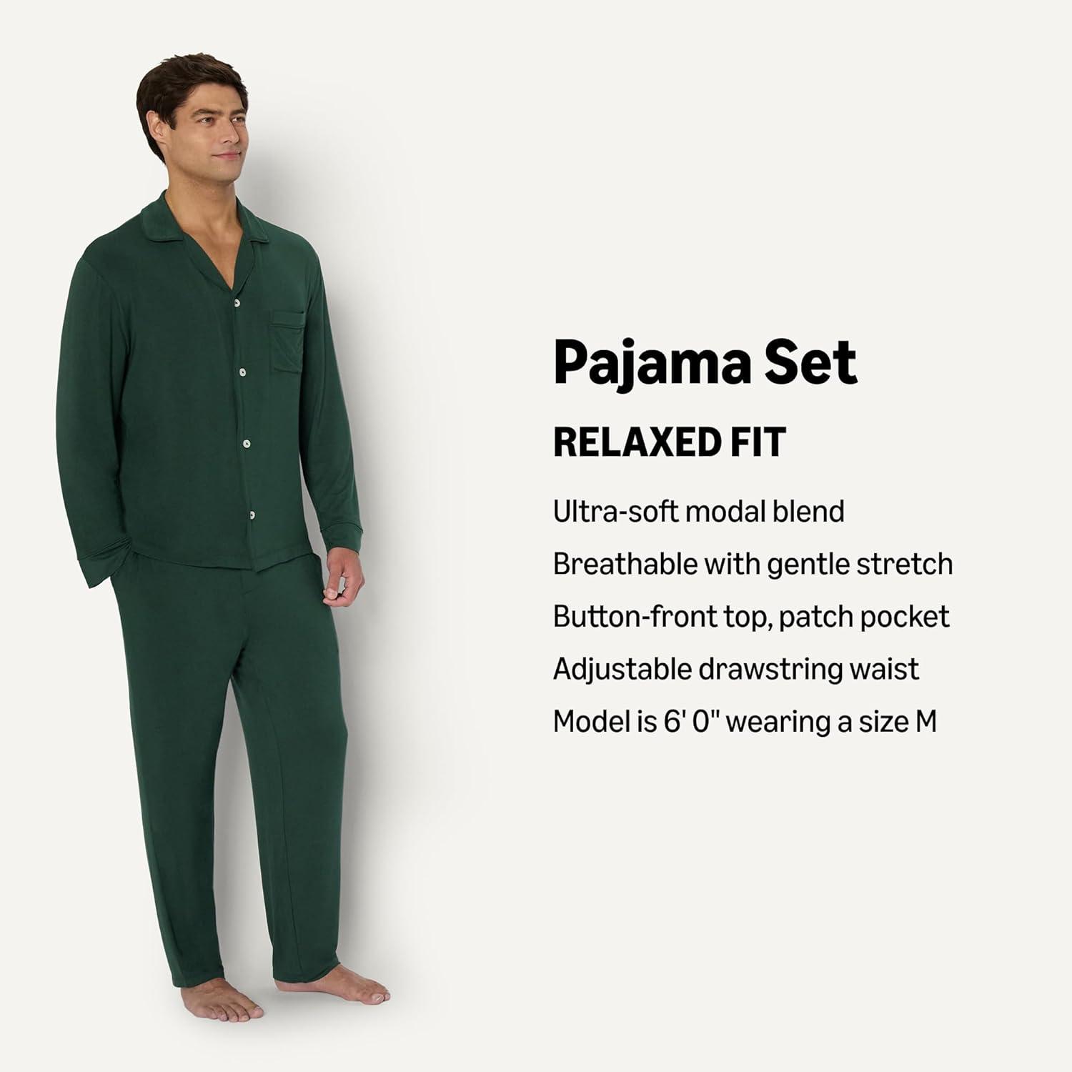 imageAmazon Essentials x Sofia Grainge Mens Pajama SetDark Green