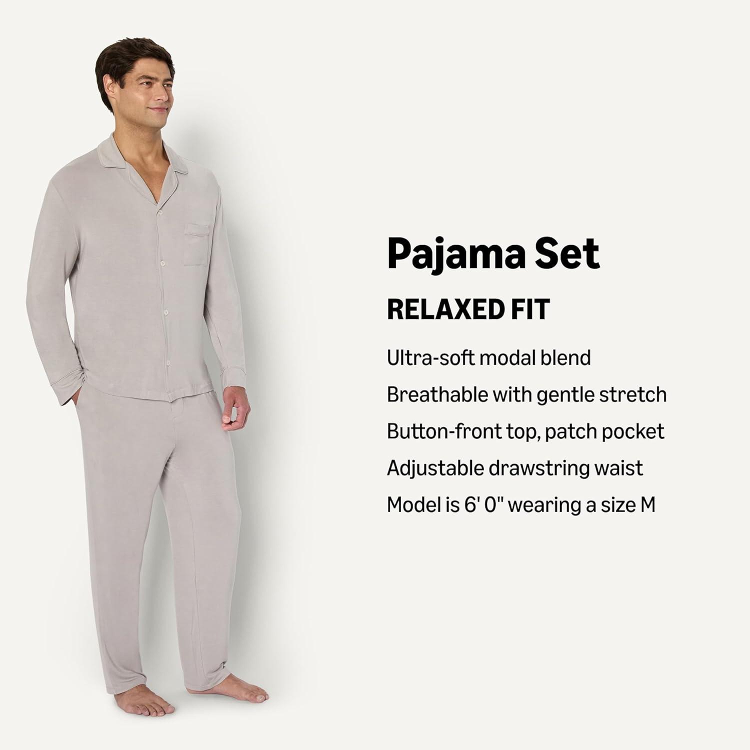 imageAmazon Essentials x Sofia Grainge Mens Pajama SetGrey