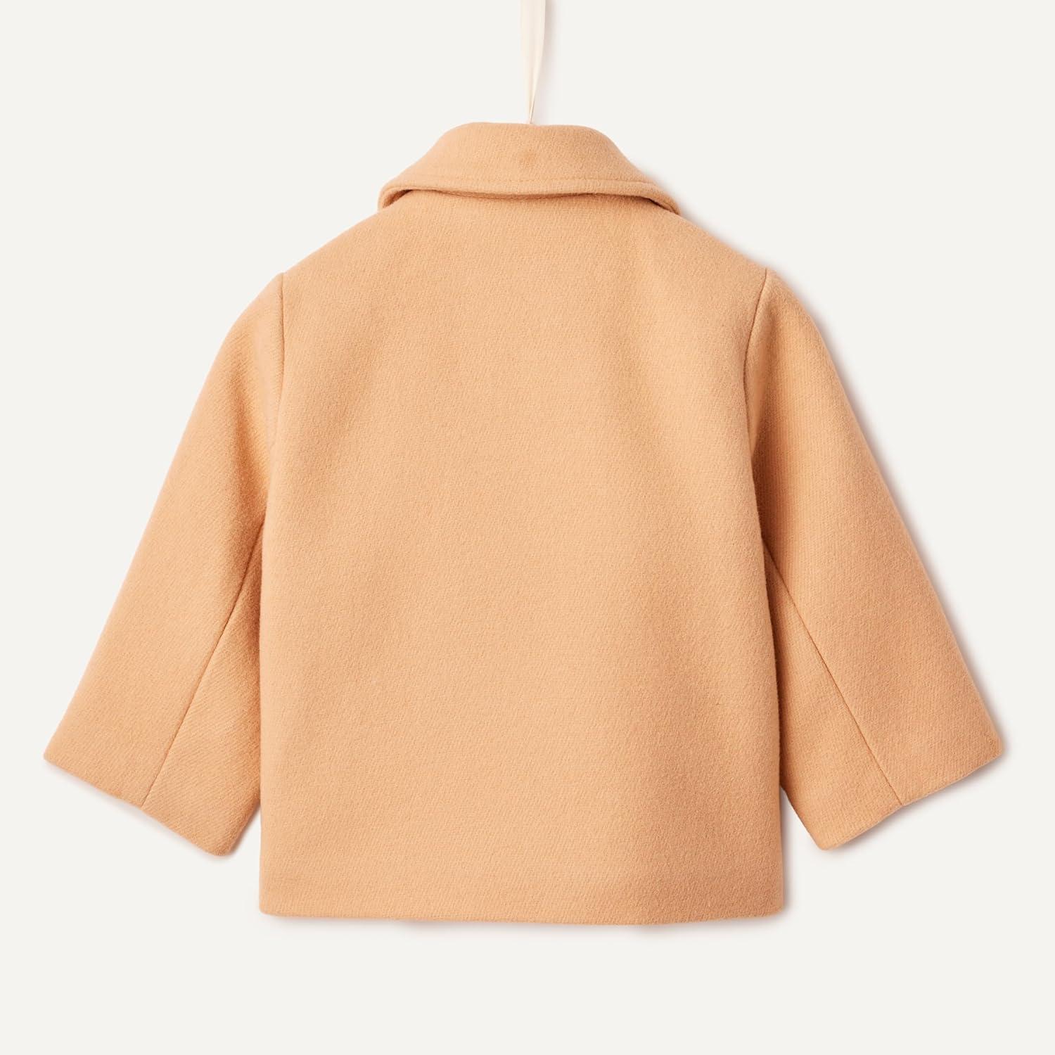 imageAmazon Essentials x Sofia Grainge Toddlers and Baby Boys Wool Blend Double Breasted CoatLight Camel