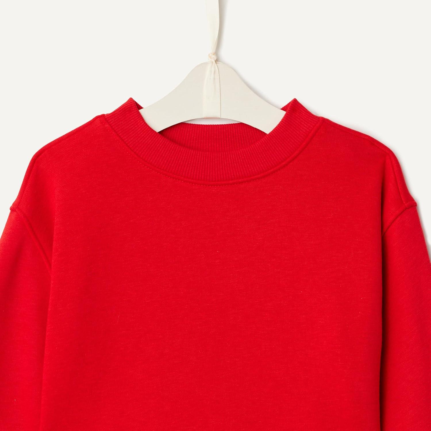 imageAmazon Essentials x Sofia Grainge Toddlers and Baby Girls French Terry Pant and Top SetRed