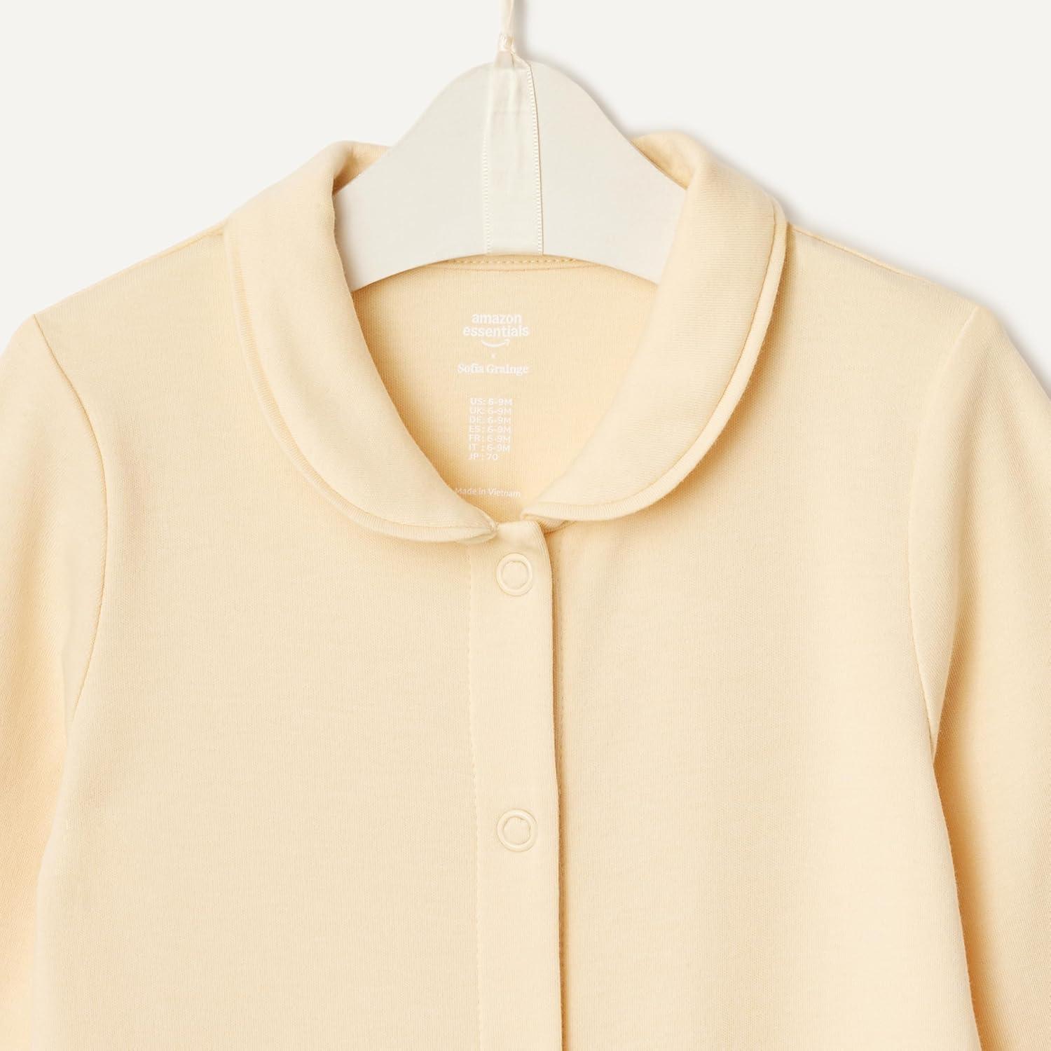 imageAmazon Essentials x Sofia Grainge Unisex Babies Footless Sleepsuit Pack of 2Pale YellowSquirrel Picnic