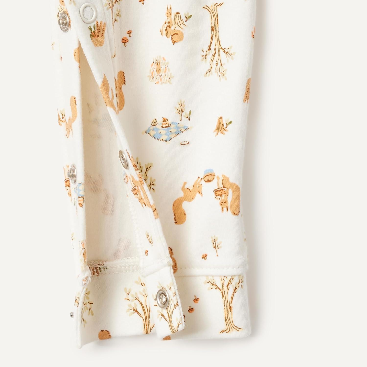 imageAmazon Essentials x Sofia Grainge Unisex Babies Footless Sleepsuit Pack of 2Pale YellowSquirrel Picnic