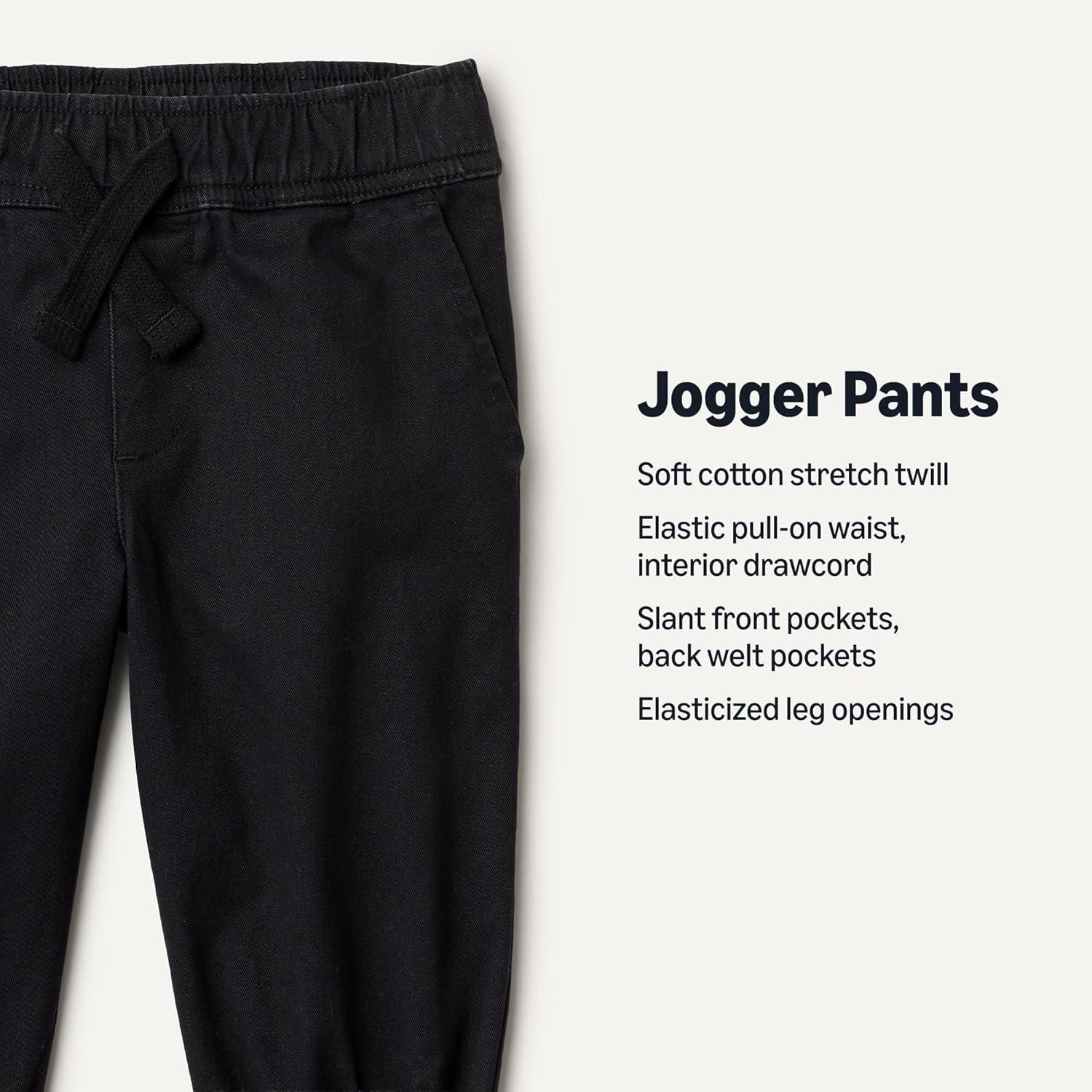 imageAmazon Essentials x Sofia Grainge Unisex Kids PullOn Twill Jogger PantsBlack