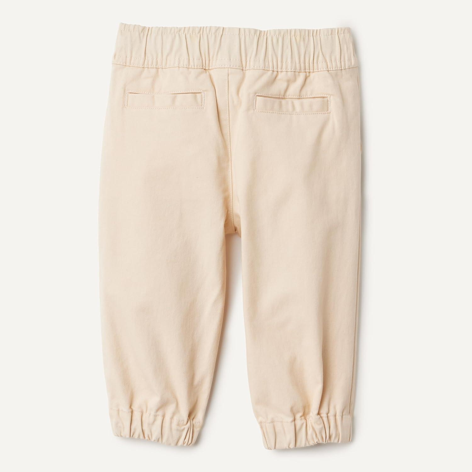 imageAmazon Essentials x Sofia Grainge Unisex Kids PullOn Twill Jogger PantsLight Beige