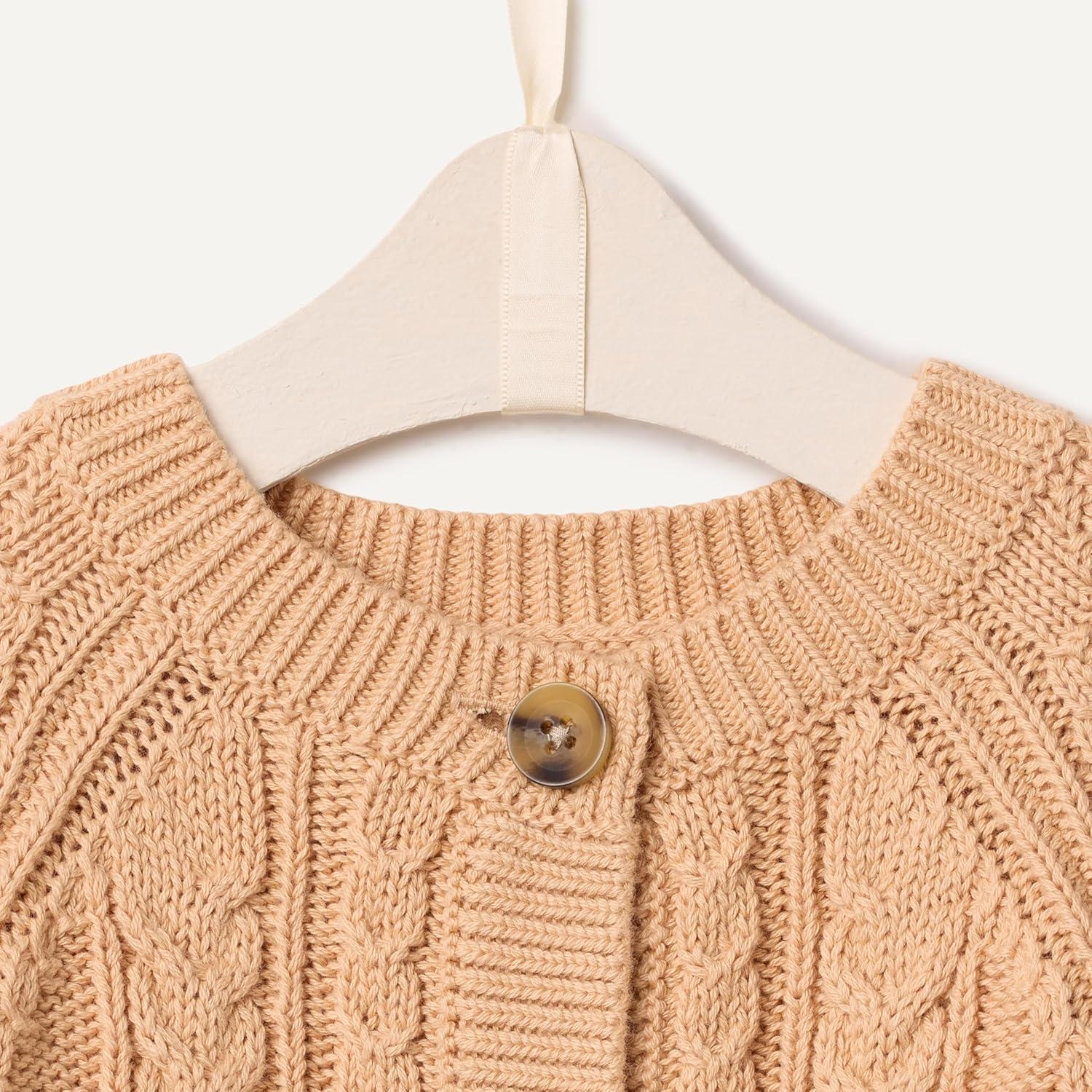 imageAmazon Essentials x Sofia Grainge Unisex Toddlers and Babies Fisherman Cardigan SweaterLight Camel