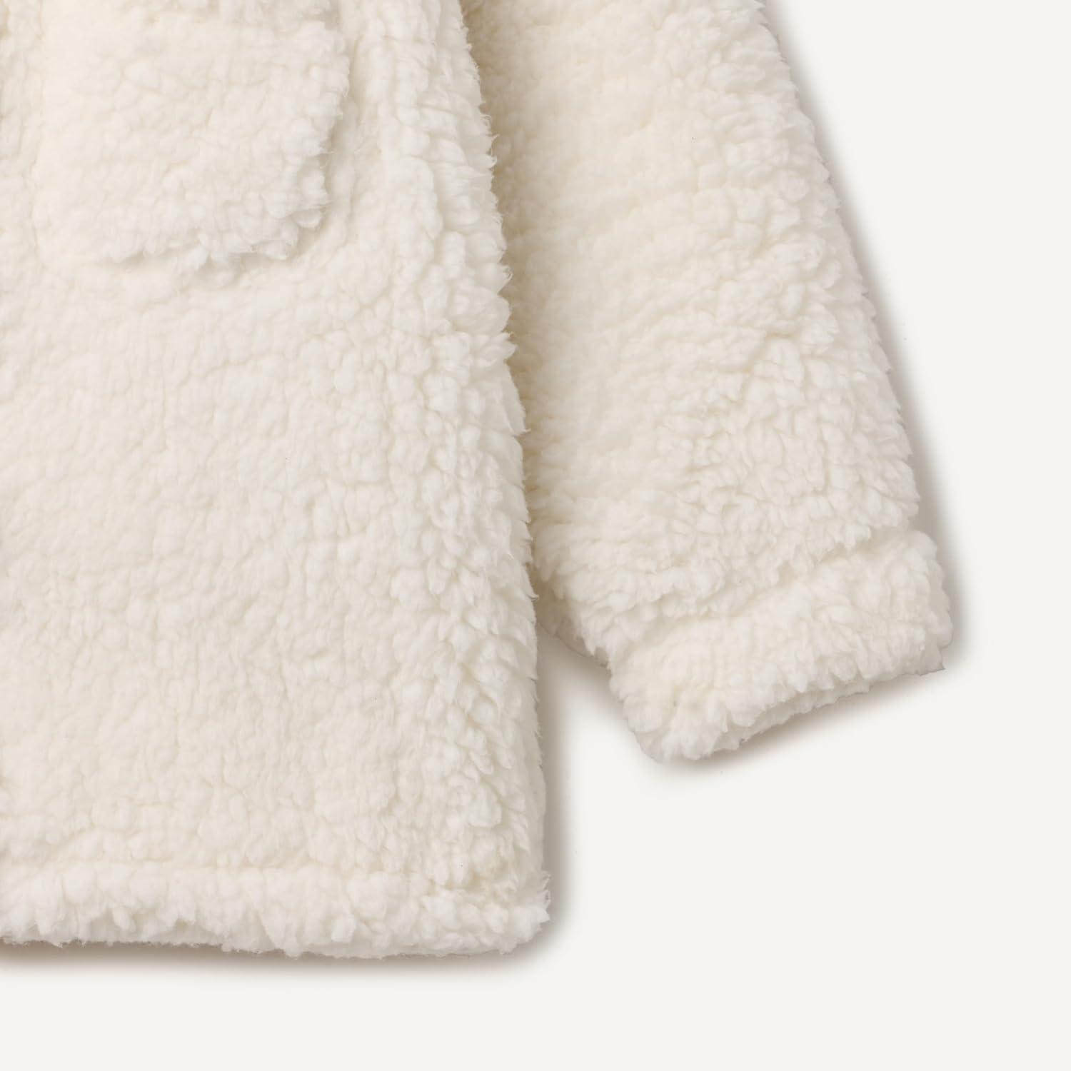 imageAmazon Essentials x Sofia Grainge Unisex Toddlers and Babies Sherpa Overshirt JacketIvory