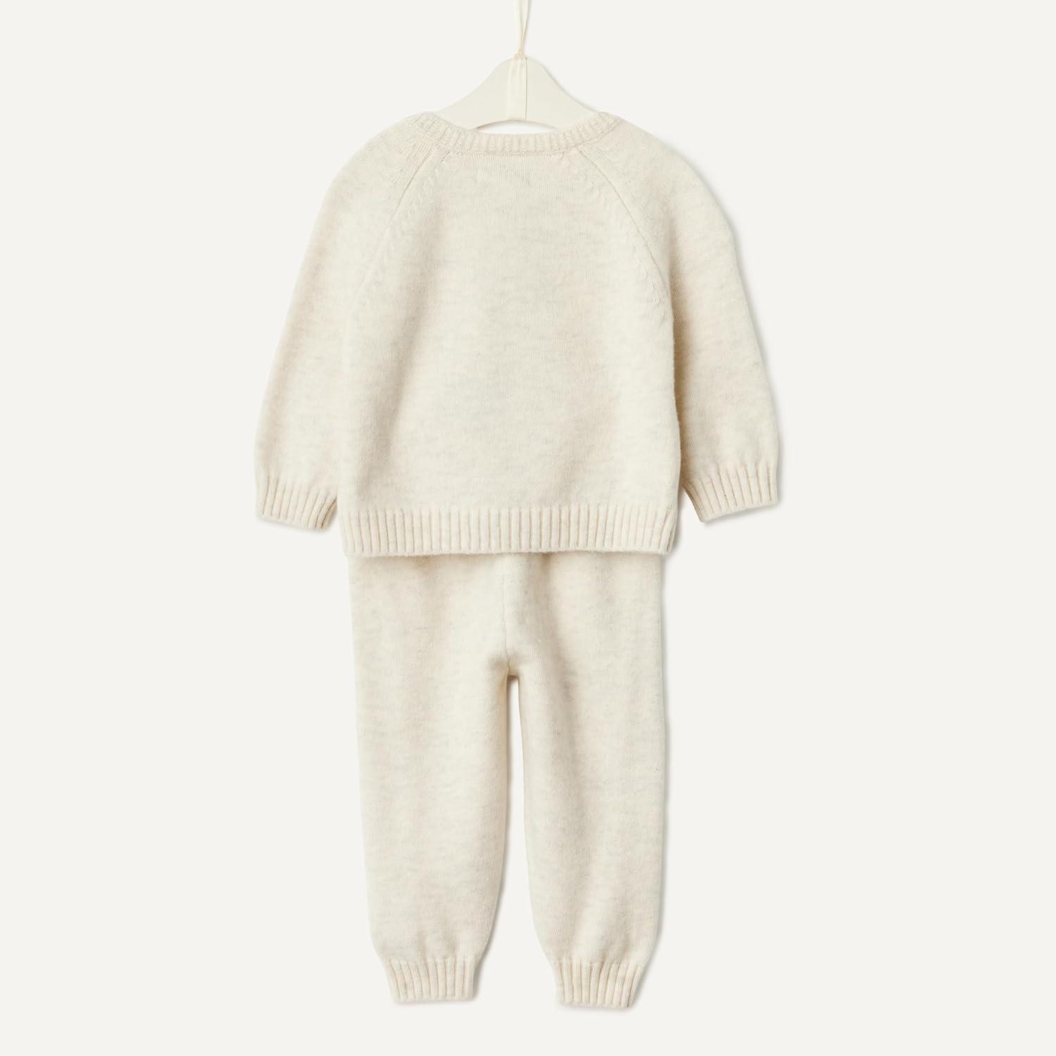 imageAmazon Essentials x Sofia Grainge Unisex Toddlers and Babies Sweater SetOatmeal Heather Squirrel