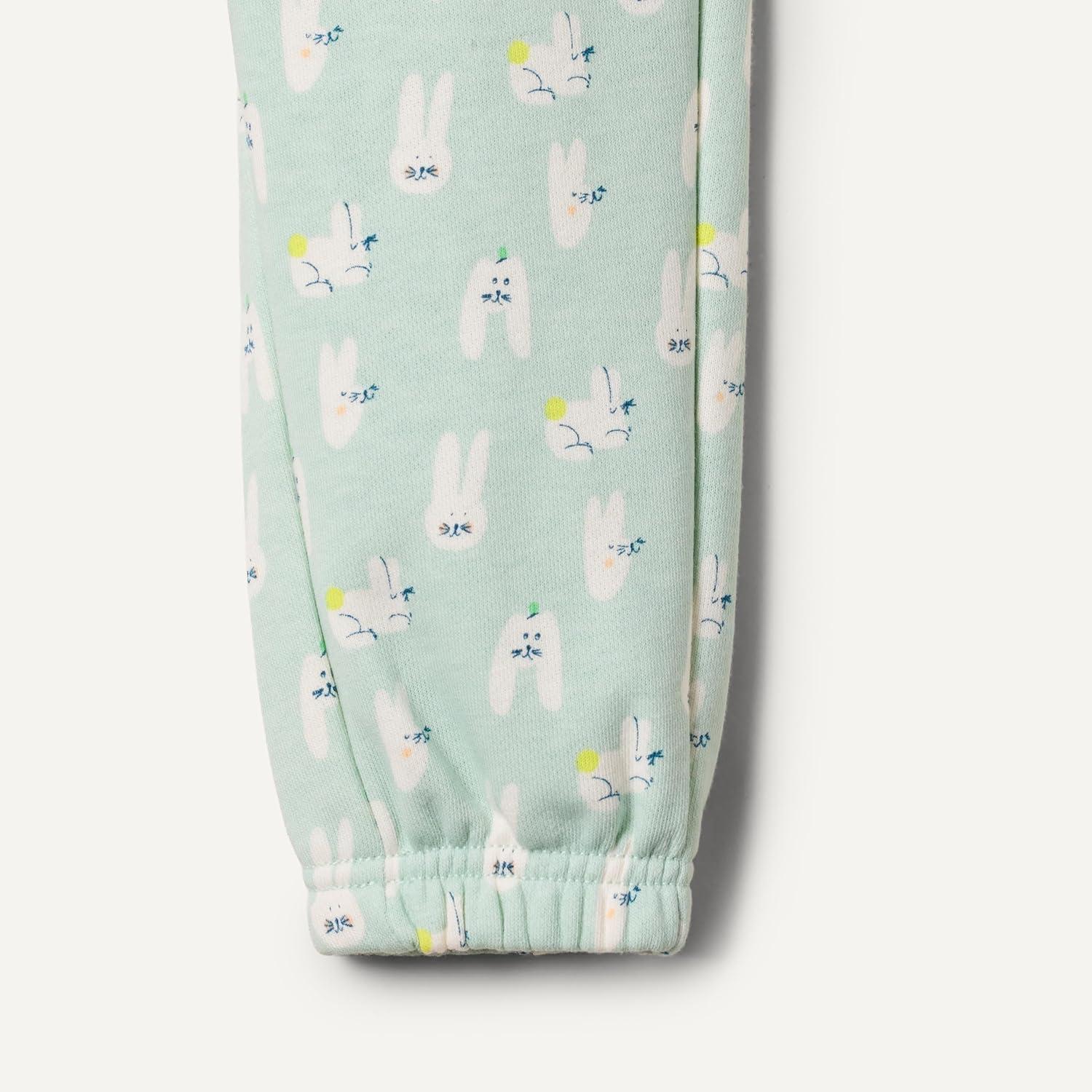 imageAmazon Essentials x Sofia Grainge Unisex Toddlers and Babies Sweatshirt ampamp Sweatpant SetPale Green Rabbits