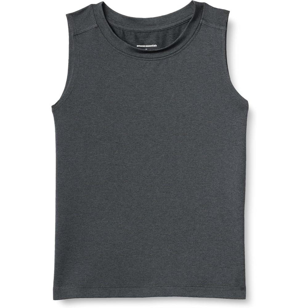 imageAmazon Essentials Boys Tech Stretch Tank TopHeather Graphite