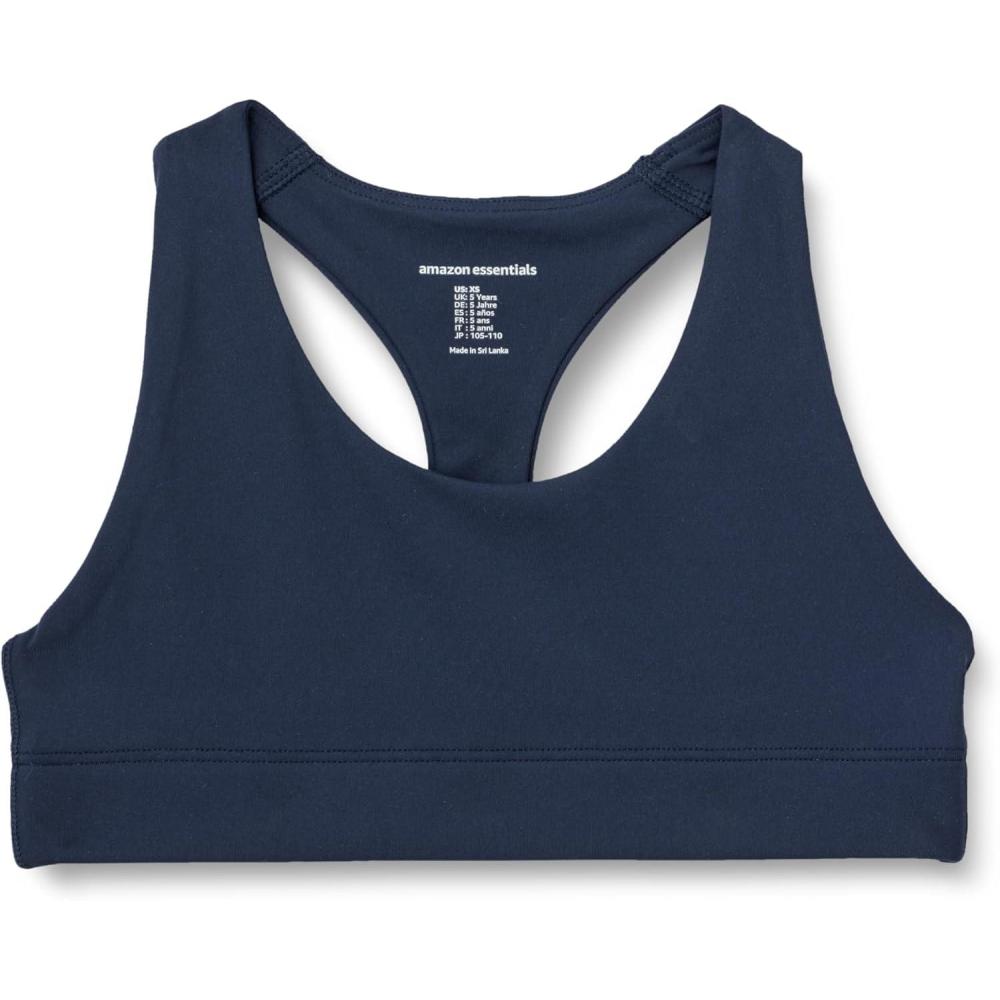 imageAmazon Essentials Girls Active Total Train Racerback Gym Workout Training Sports BraNavy