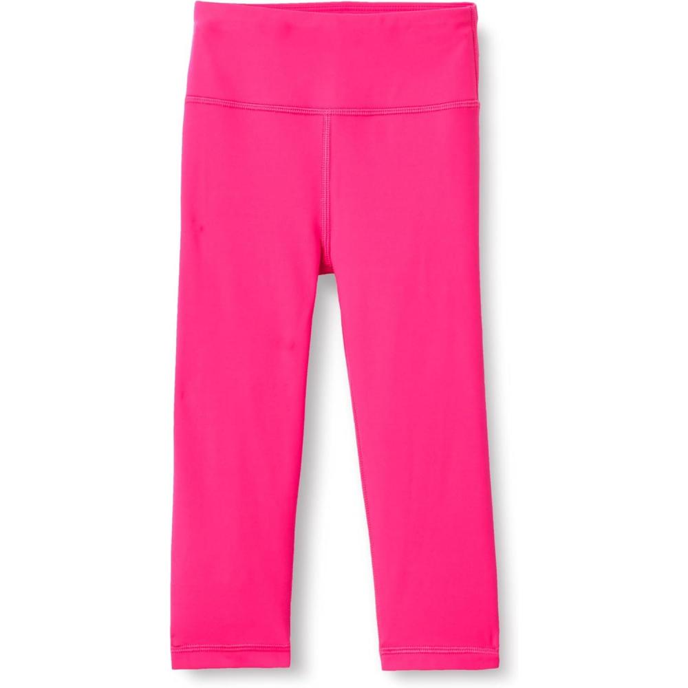 imageAmazon Essentials Girls Total Train Dance Workout High Waist Capri Athletic LeggingsHot Pink