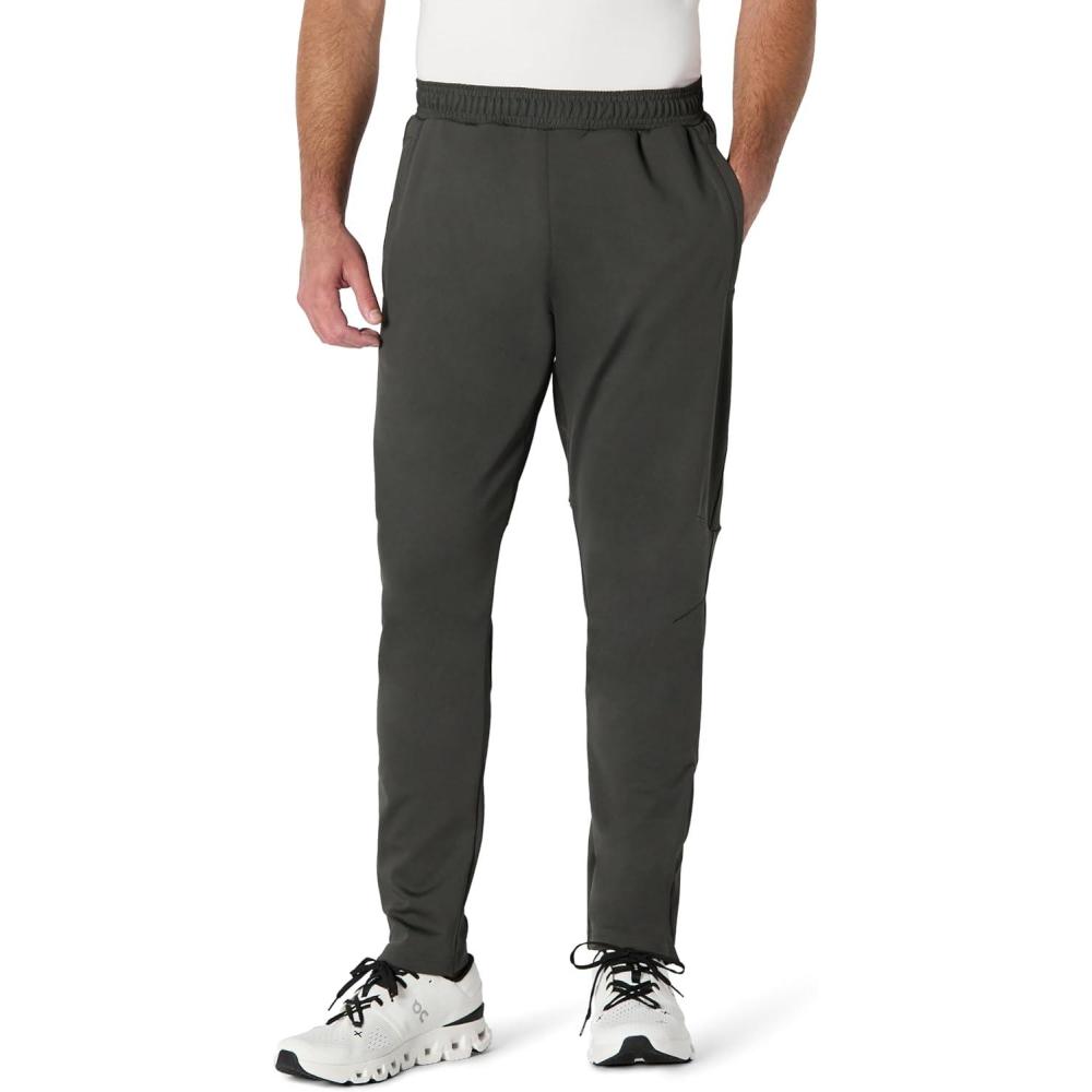 imageAmazon Essentials Mens Athletic Performance Stretch Knit Gym Ankle Length Tapered Training PantCharcoal