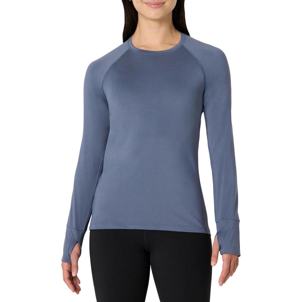 imageAmazon Essentials Womens Active Quick Dry Tech Stretch Lightweight LongSleeve TShirt Available in Plus SizeSlate Grey