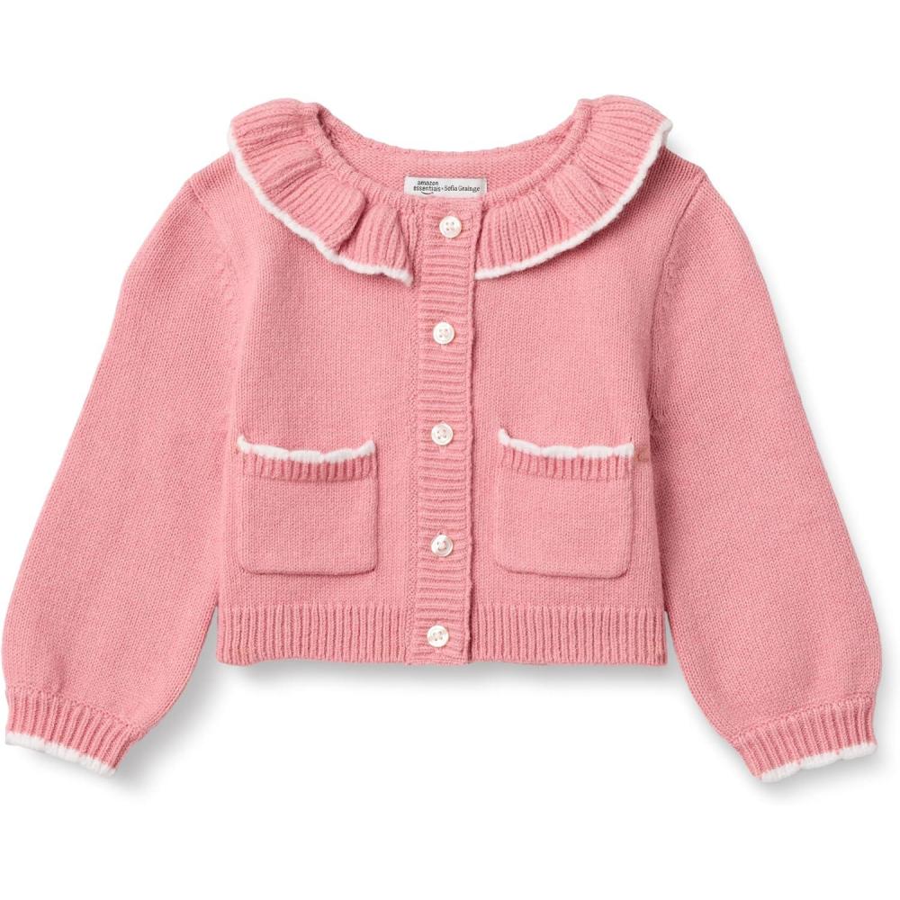 imageAmazon Essentials x Sofia Grainge Babies Toddlers and Girls Cardigan SweaterBlush