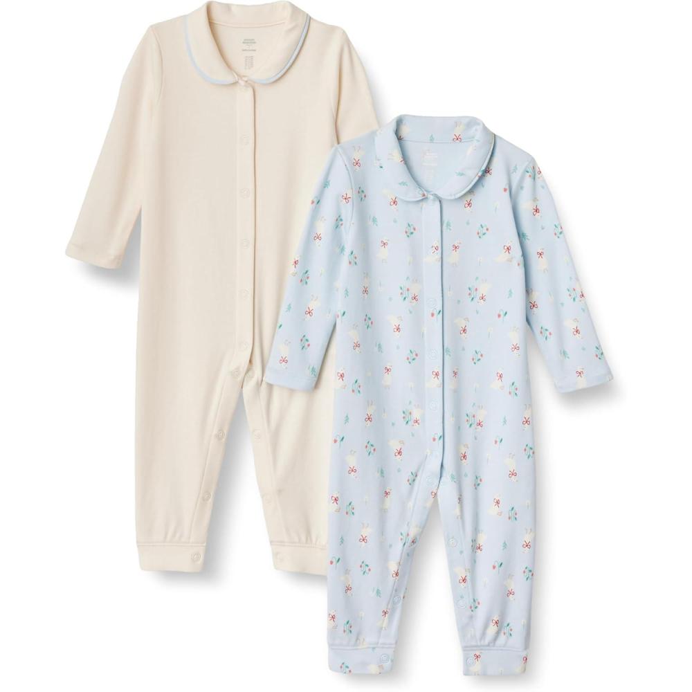 imageAmazon Essentials x Sofia Grainge Unisex Babies Footless Sleepsuit Pack of 2IvoryGeese